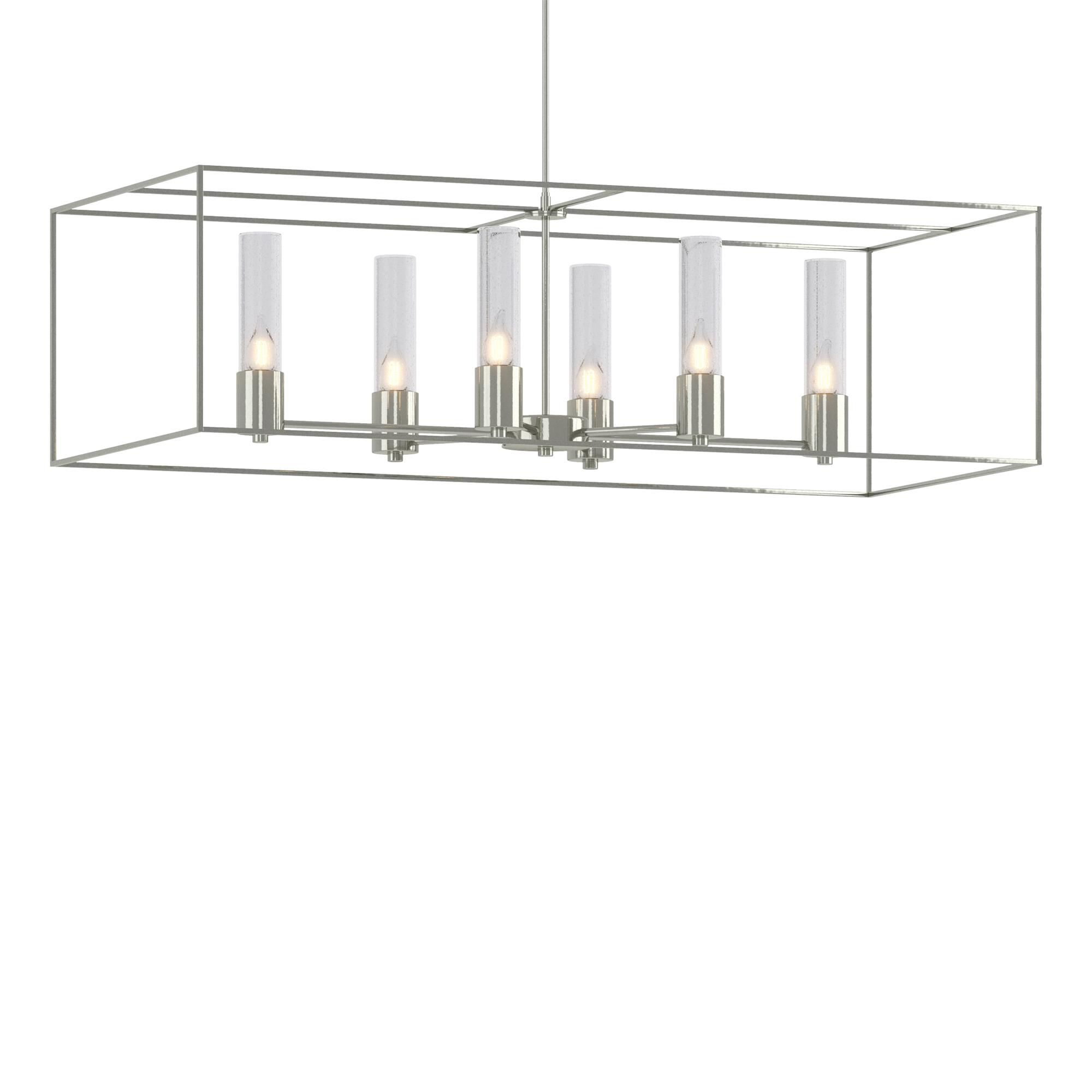 Shown in Sterling finish and Clear glass and Sterling accent