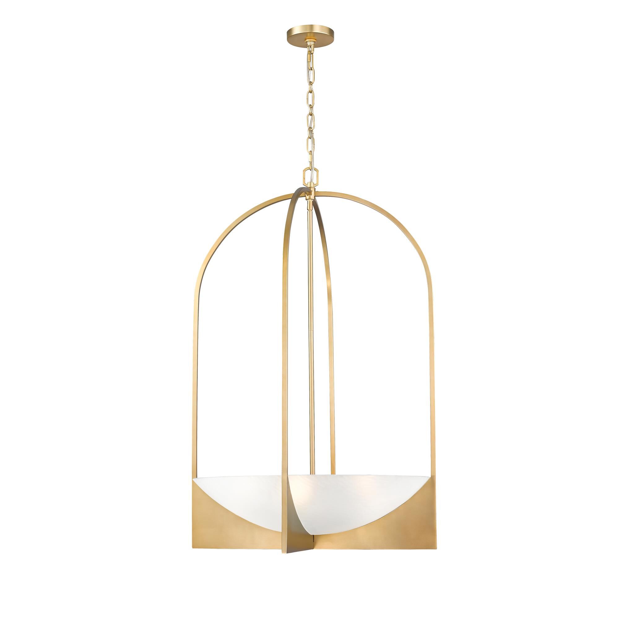 Shown in Modern Gold finish and Sand Blast glass and Sand Blast shade