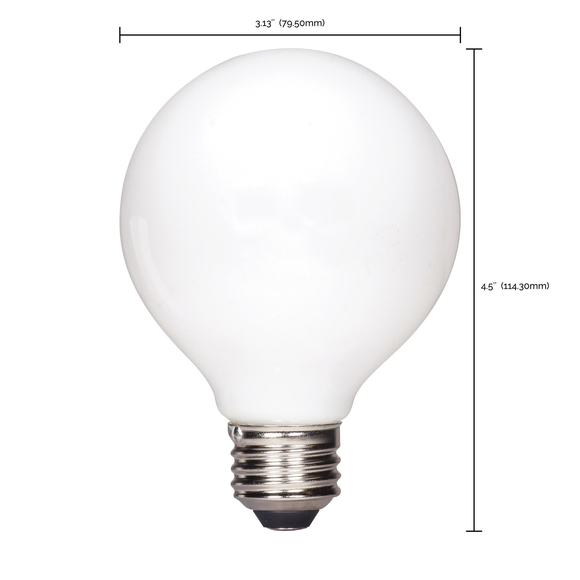 Dimmable 4.5 Watt 3000K G25 LED Light Bulb by Satco