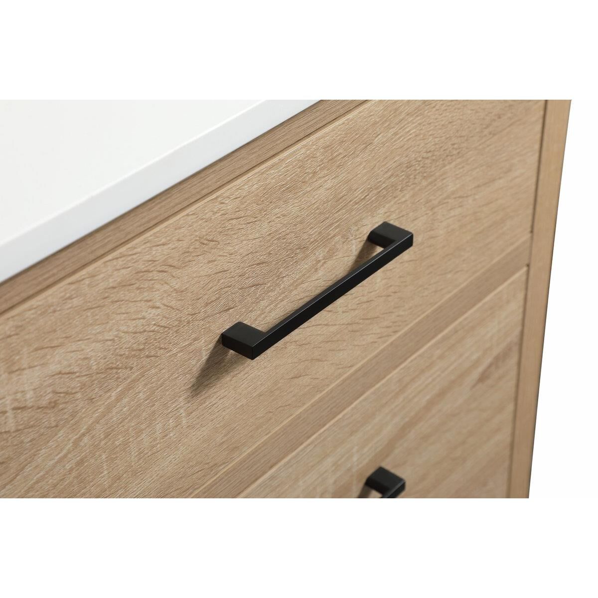 Shown in Mango Wood finish and With Backsplash accent