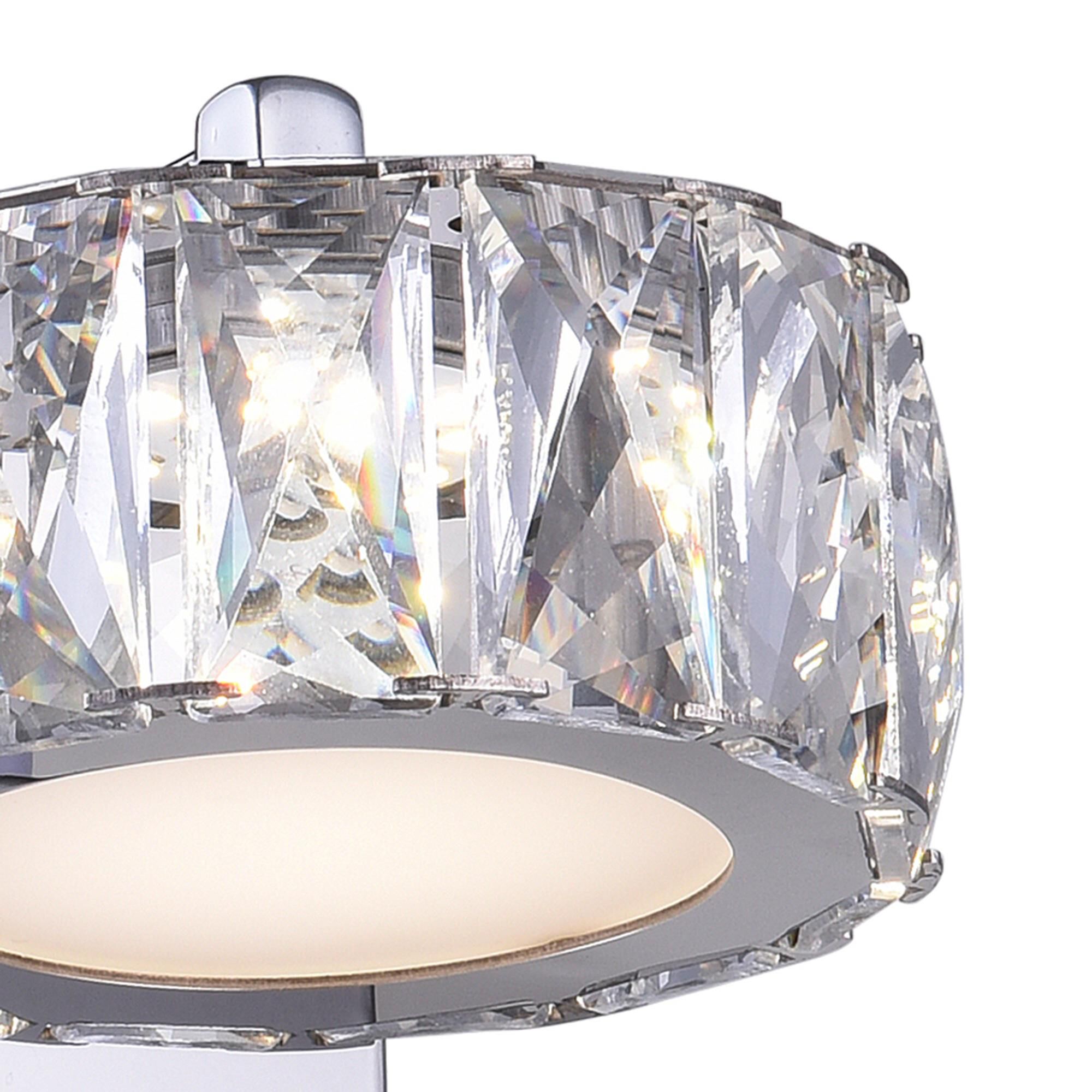 Shown in Chrome finish and K9 Clear crystal