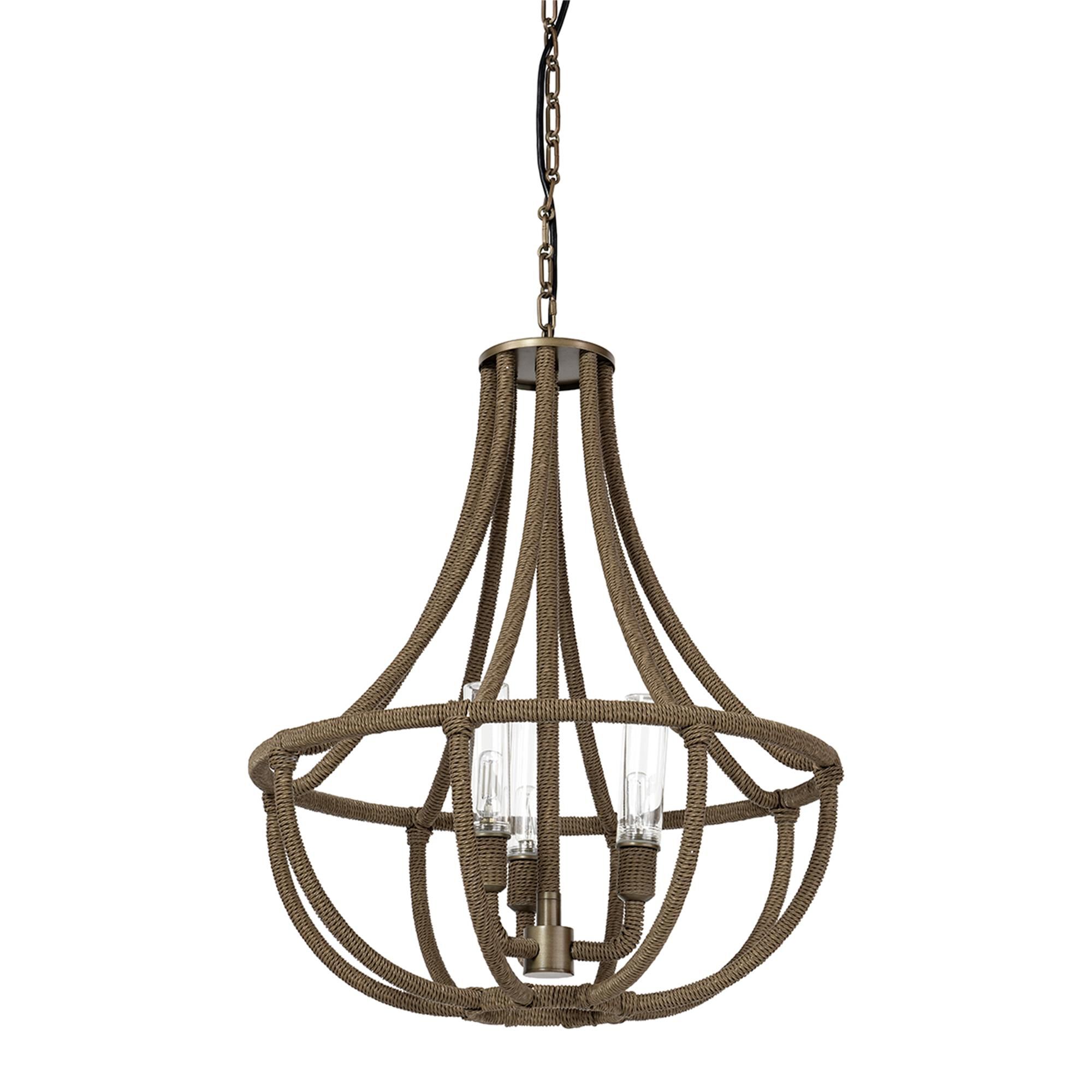 Yvette 24 Inch Outdoor Hanging Lantern by Palecek