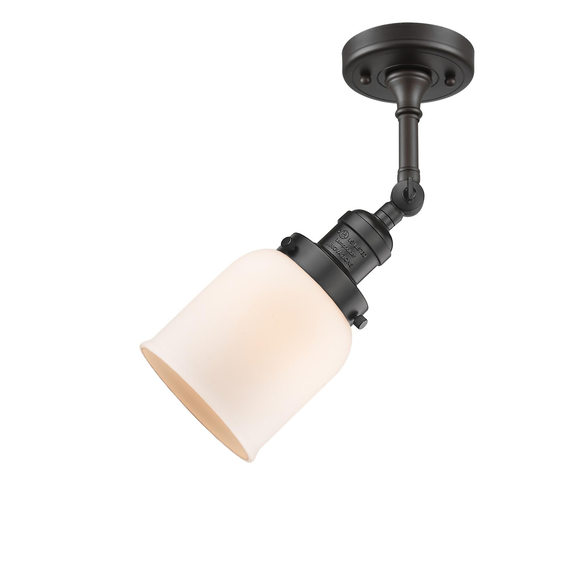 Shown in Oil Rubbed Bronze finish and Frosted glass and None accent