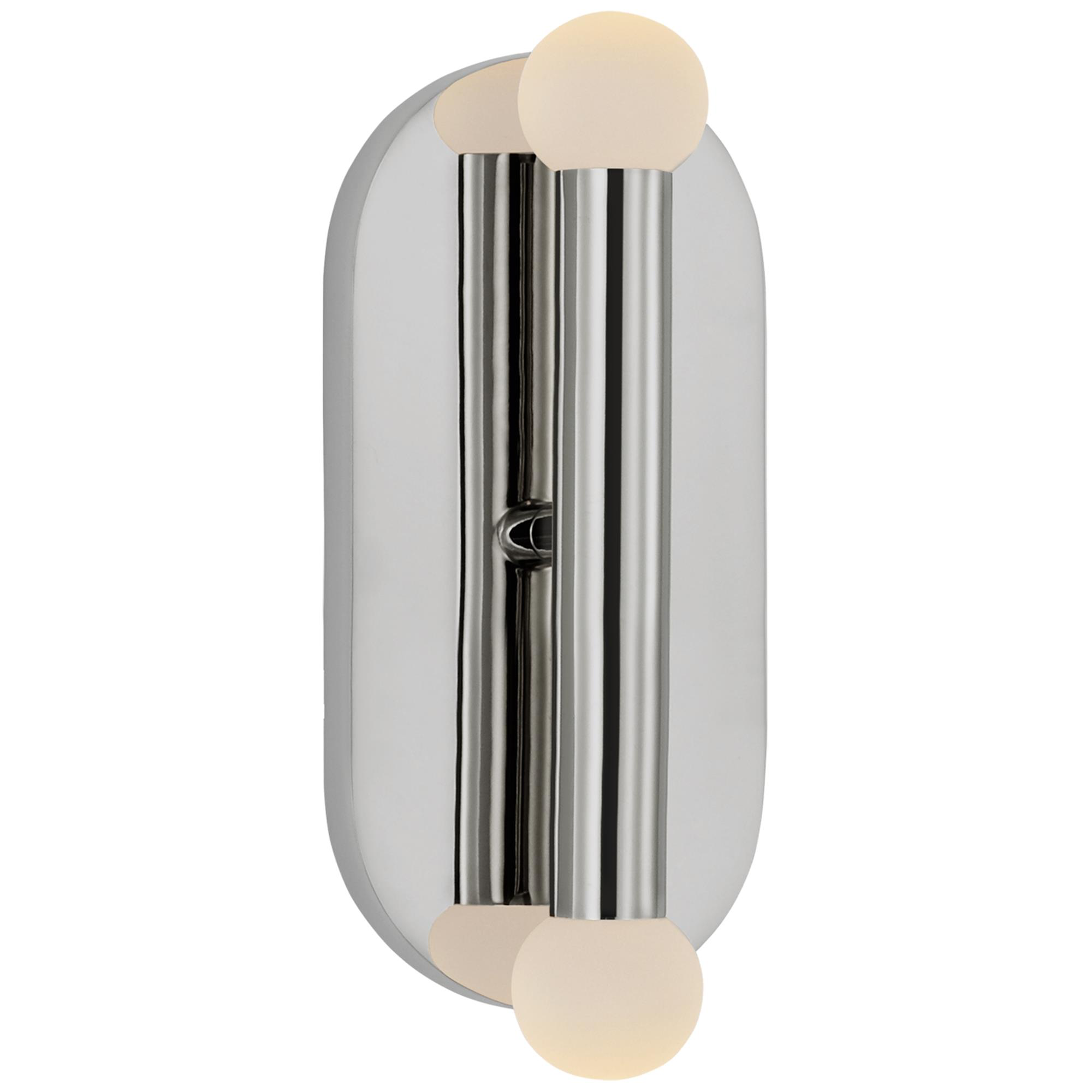 Shown in Polished Nickel finish and Etched Crystal Orb glass