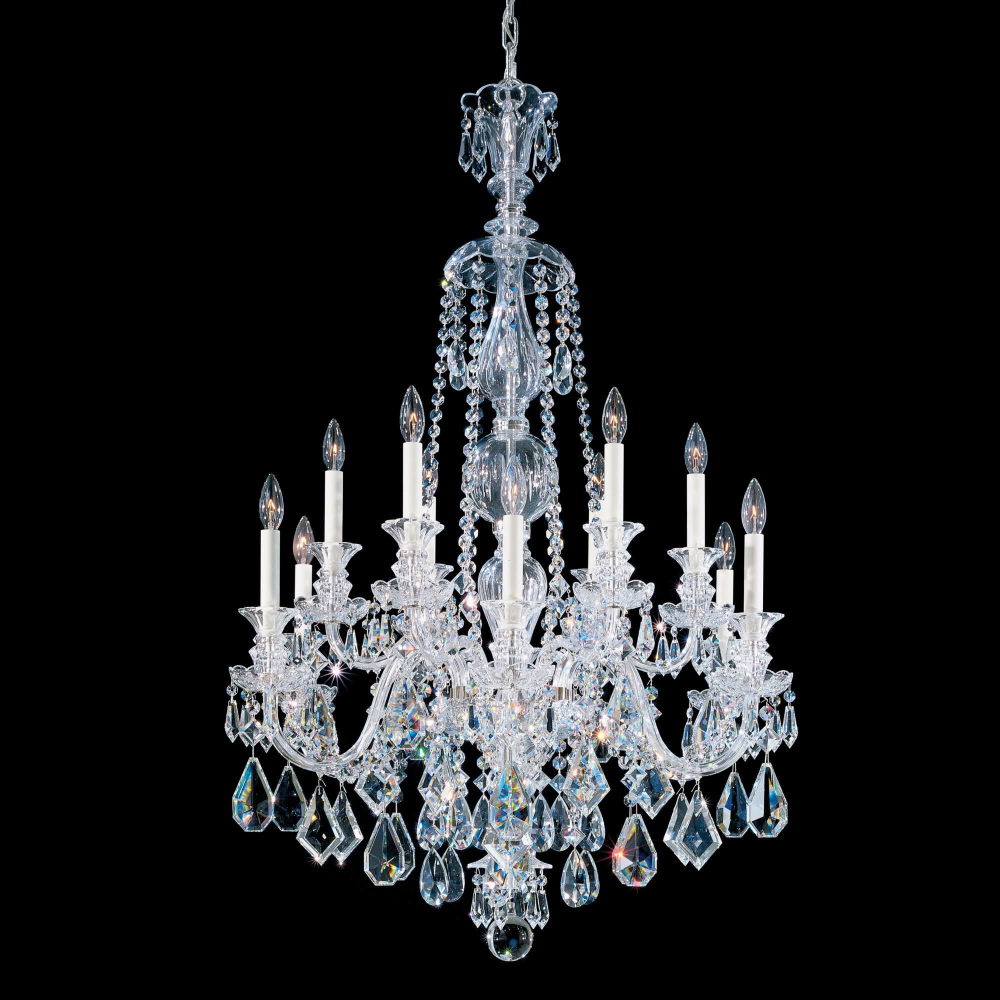 Hamilton Black 30 Inch 12 Light Chandelier by Schonbek