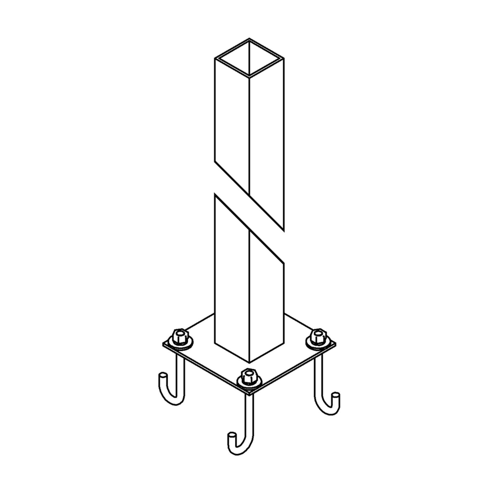 Hubbardton Forge Square Post 71 Inch Outdoor Post
