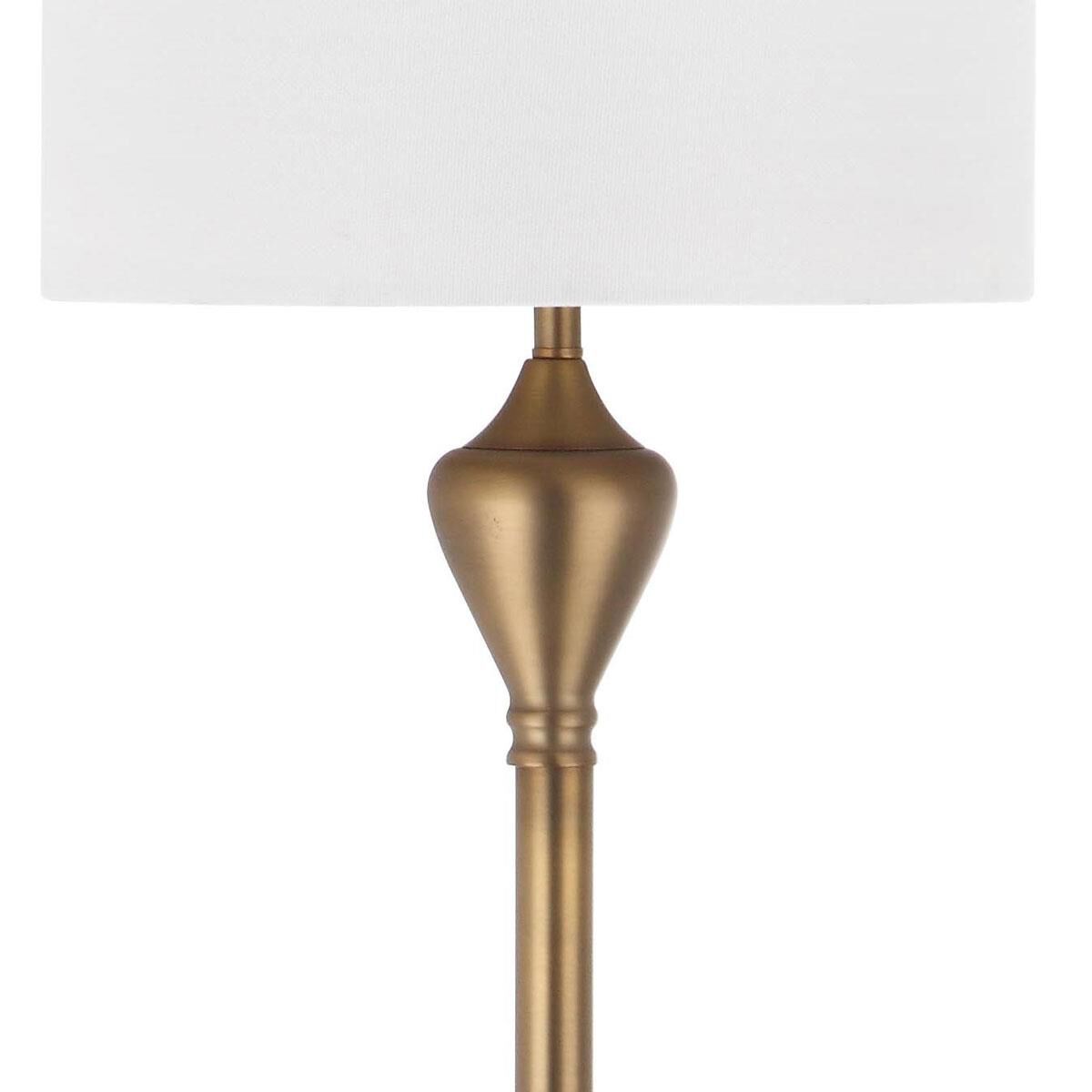 Shown in Gold finish and White Cotton shade