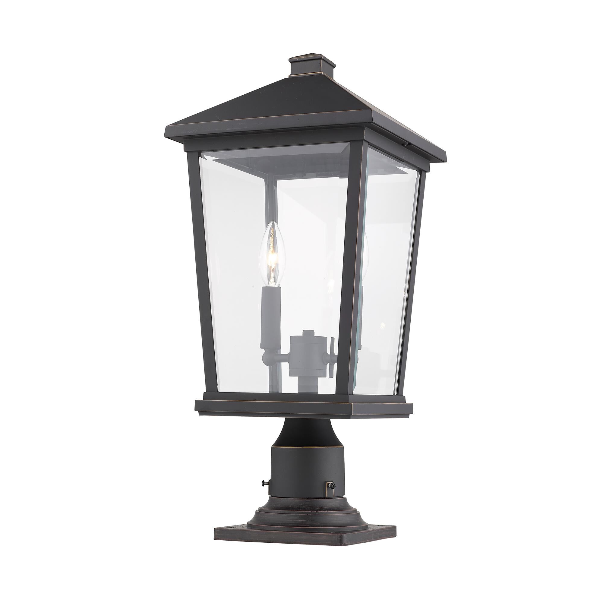 Beacon 21 Inch Tall 2 Light Outdoor Pier Lamp by Z-Lite