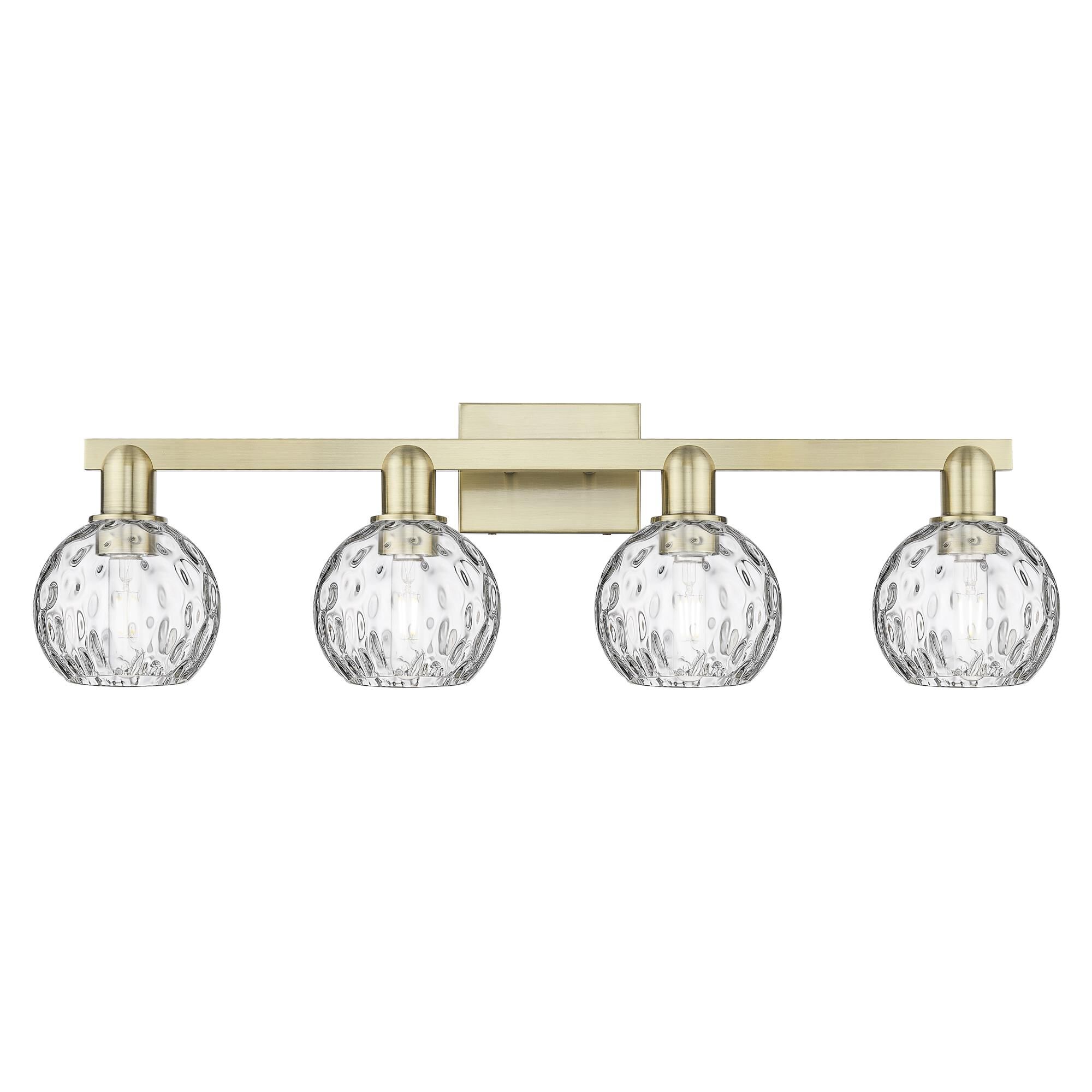 Shown in Antique Brass finish and Clear Water glass