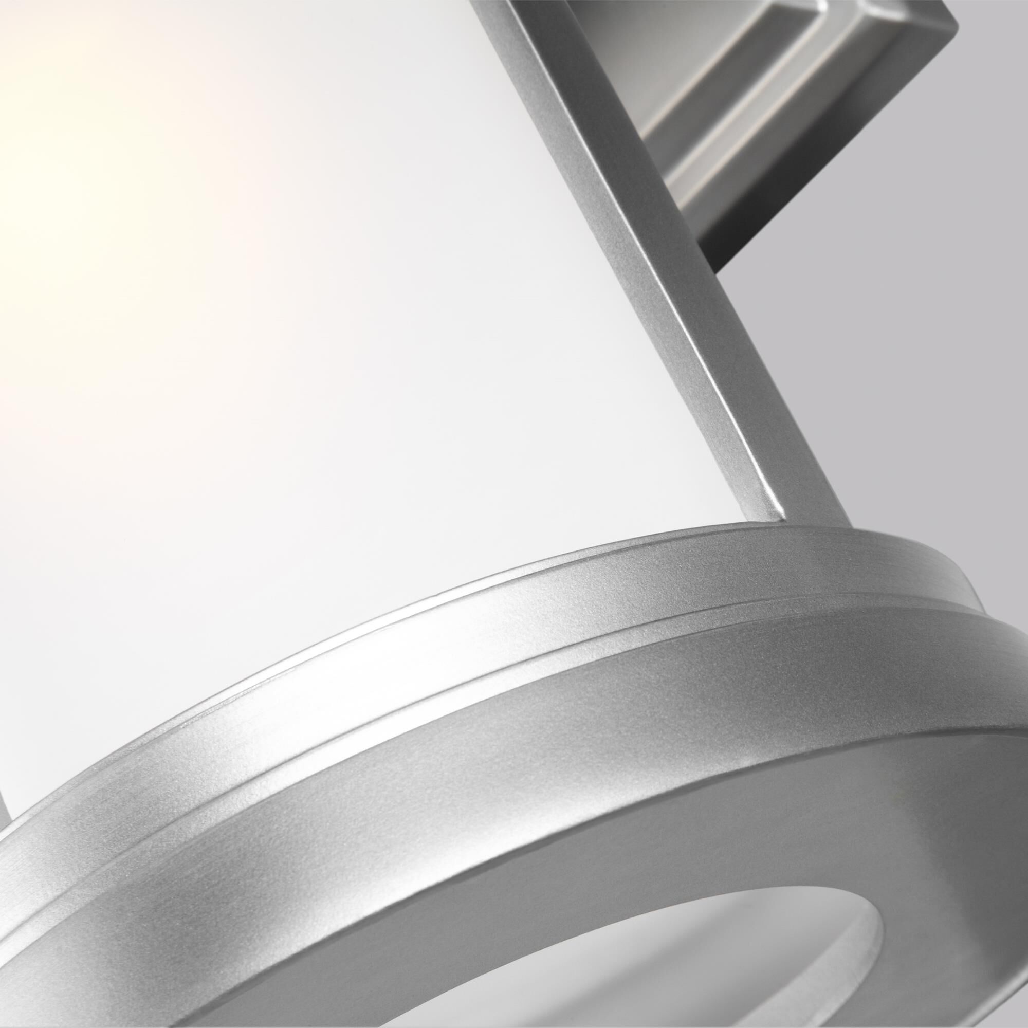 Shown in Painted Brushed Steel finish and Etched glass