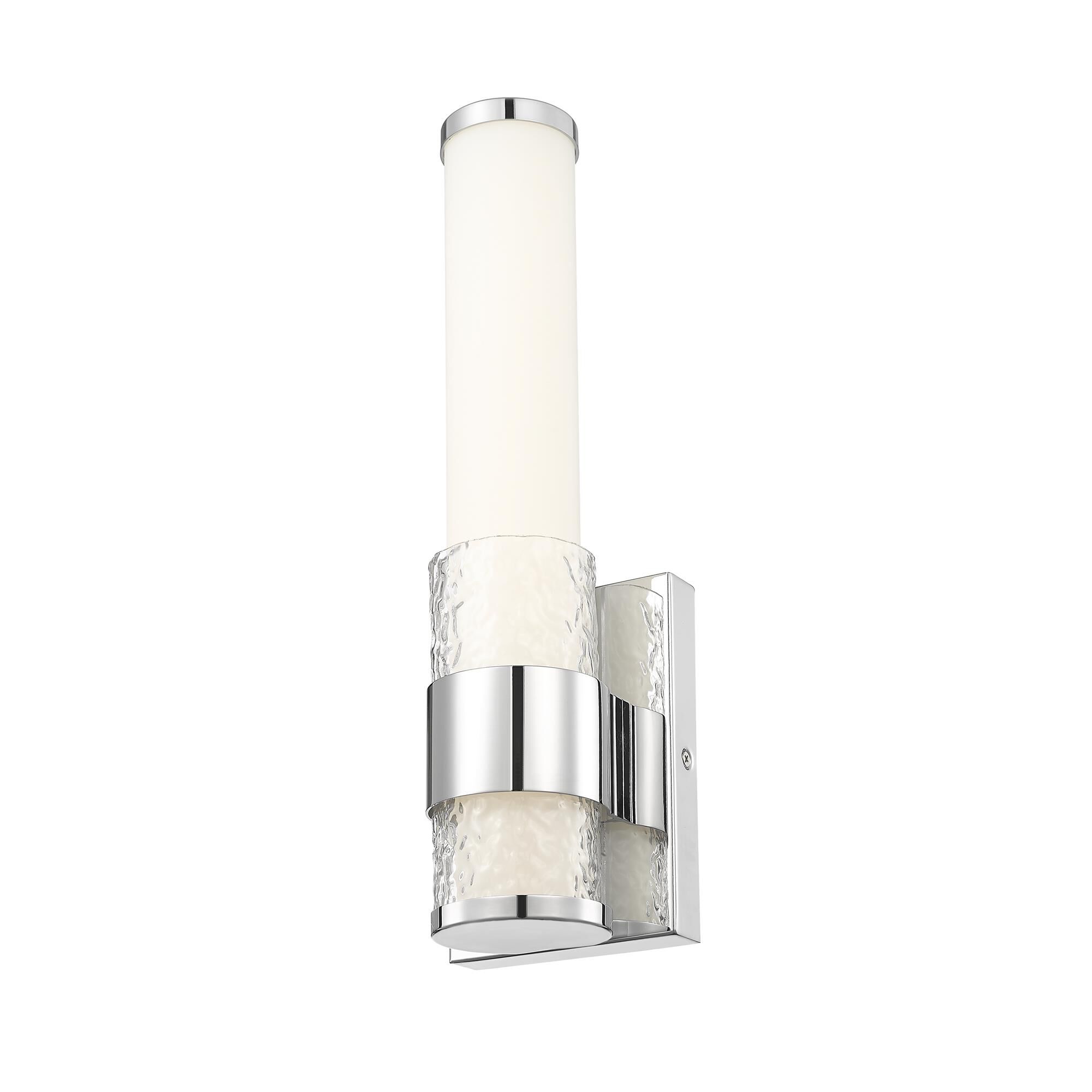 Shown in Chrome finish and Matte Opal glass and Matte Opal shade