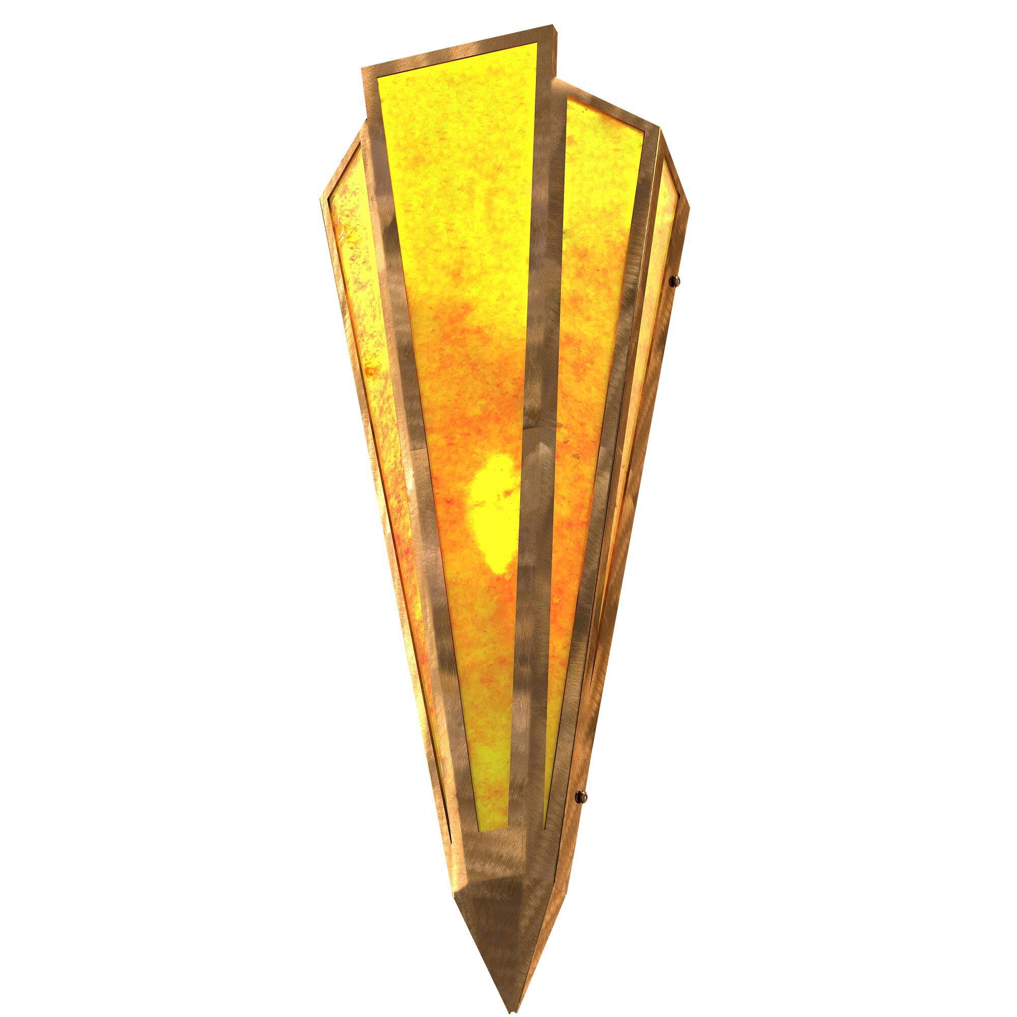 Shown in Antique Copper Finish finish and Amber Mica glass