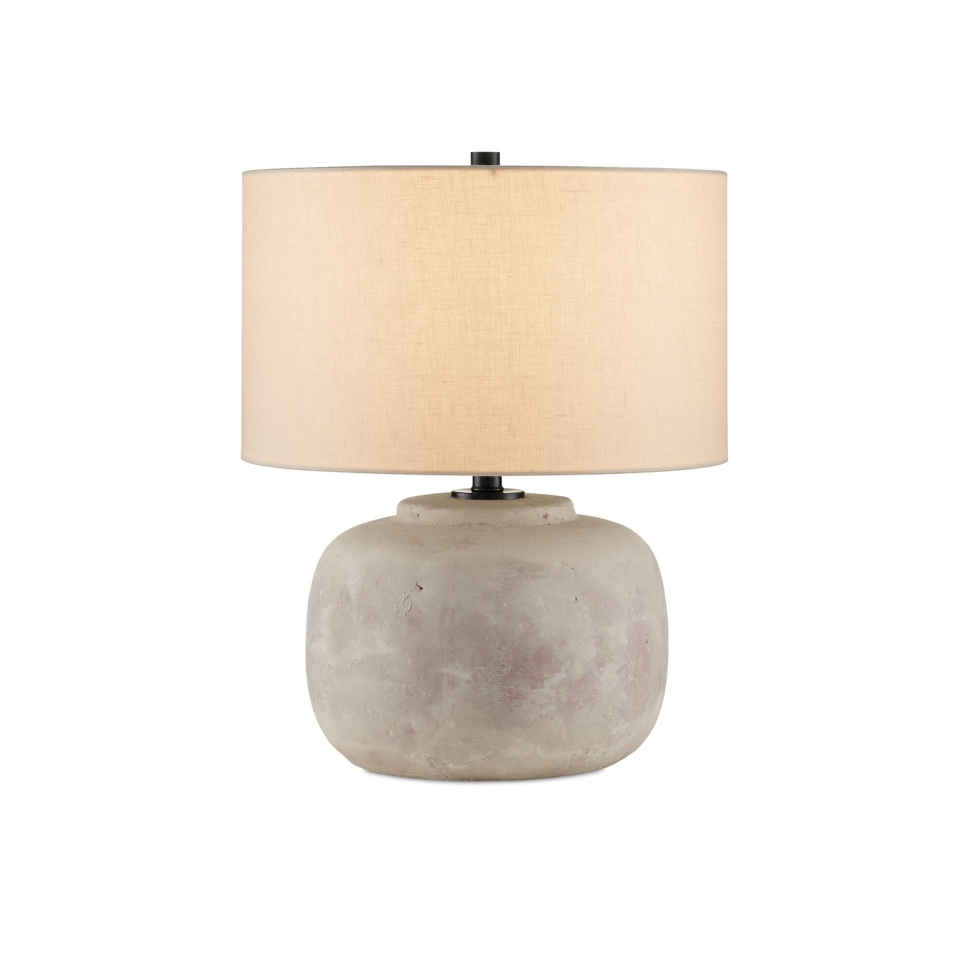 Shown in Antique Earth finish and Light Beige Linen shade