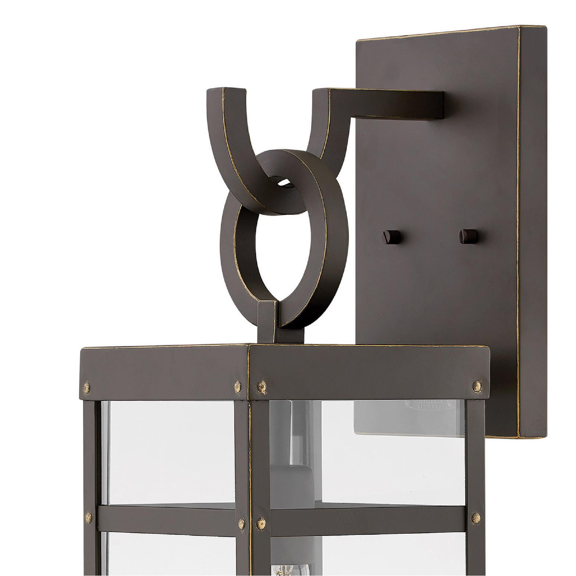 Shown in Oil Rubbed Bronze finish and Clear glass