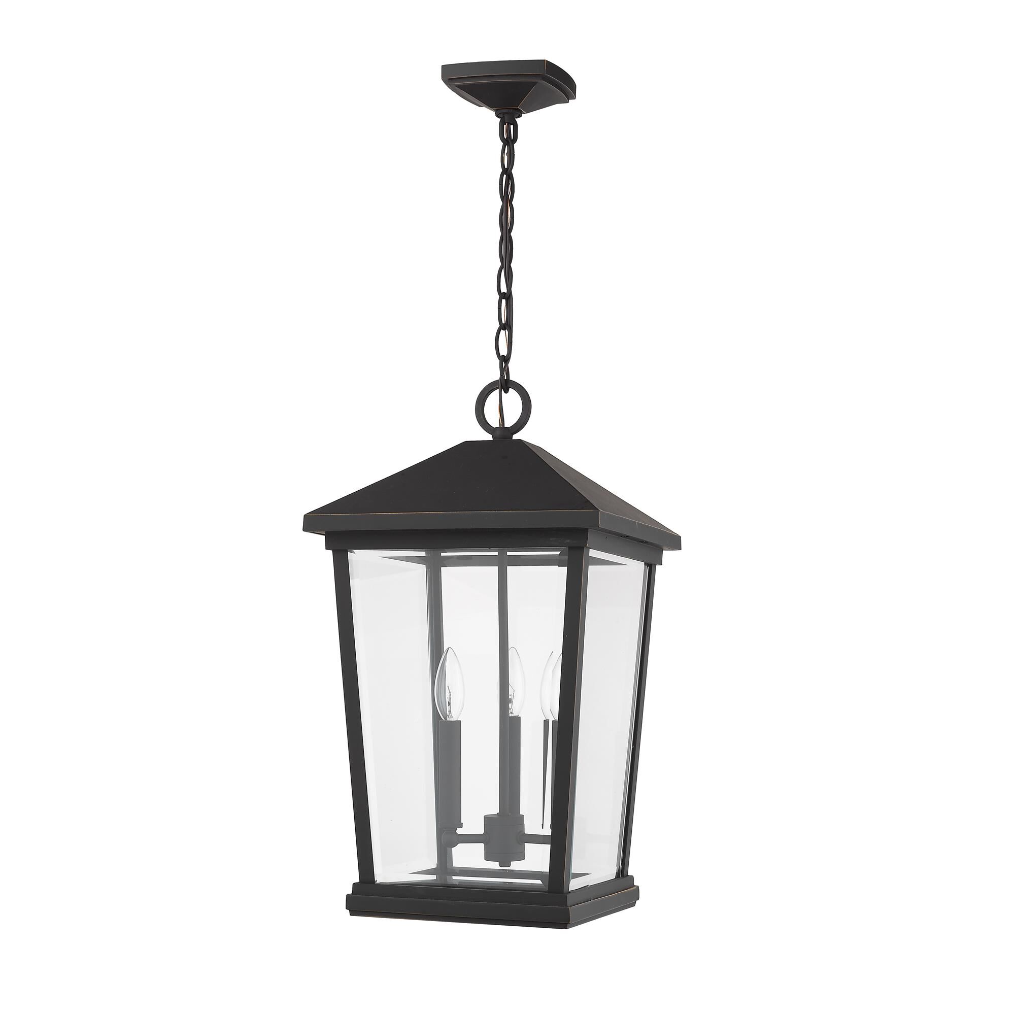Beacon 21 Inch Tall 3 Light Outdoor Hanging Lantern by Z-Lite