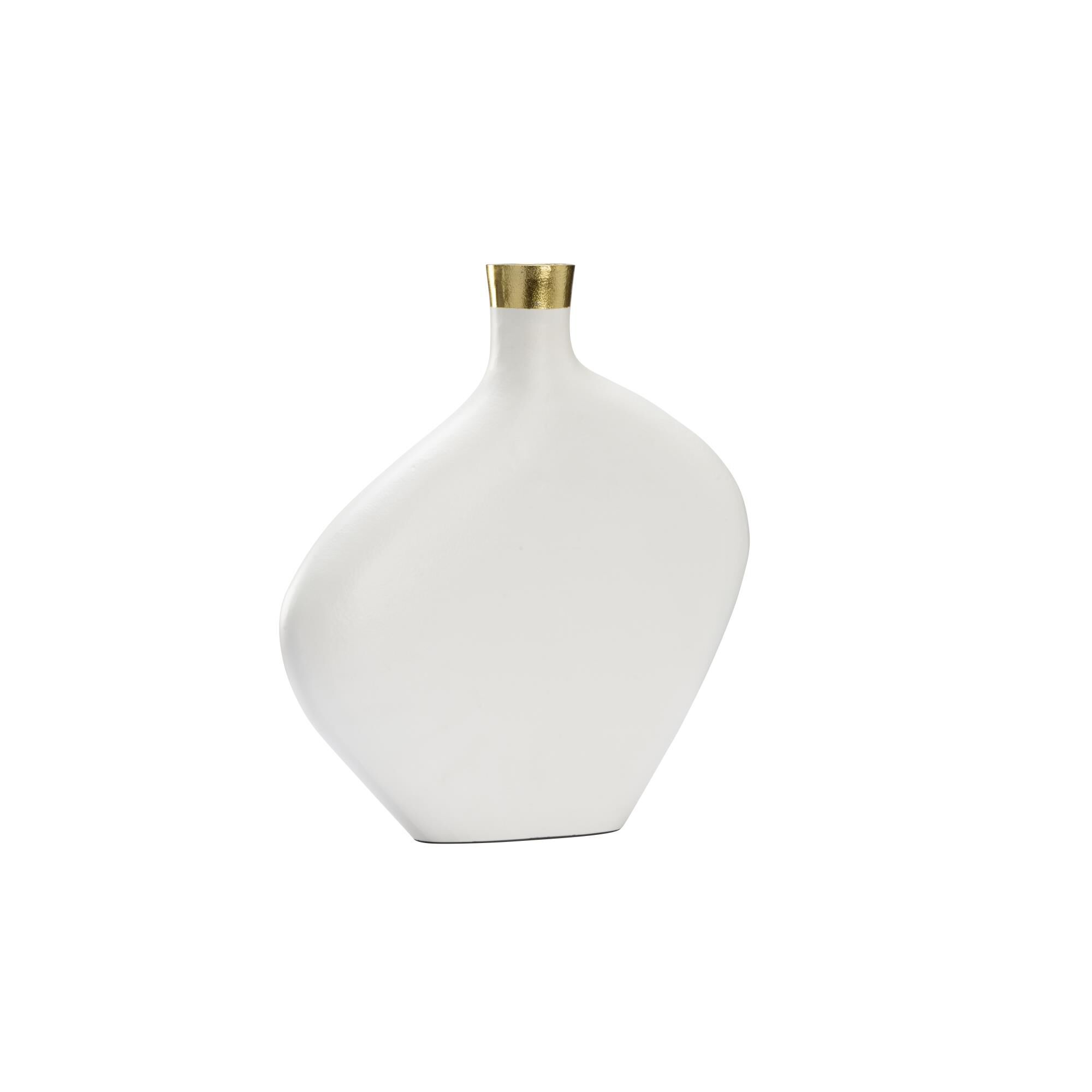 Asymmetric Vase - White (Lg) Vase-Urn by Chelsea House