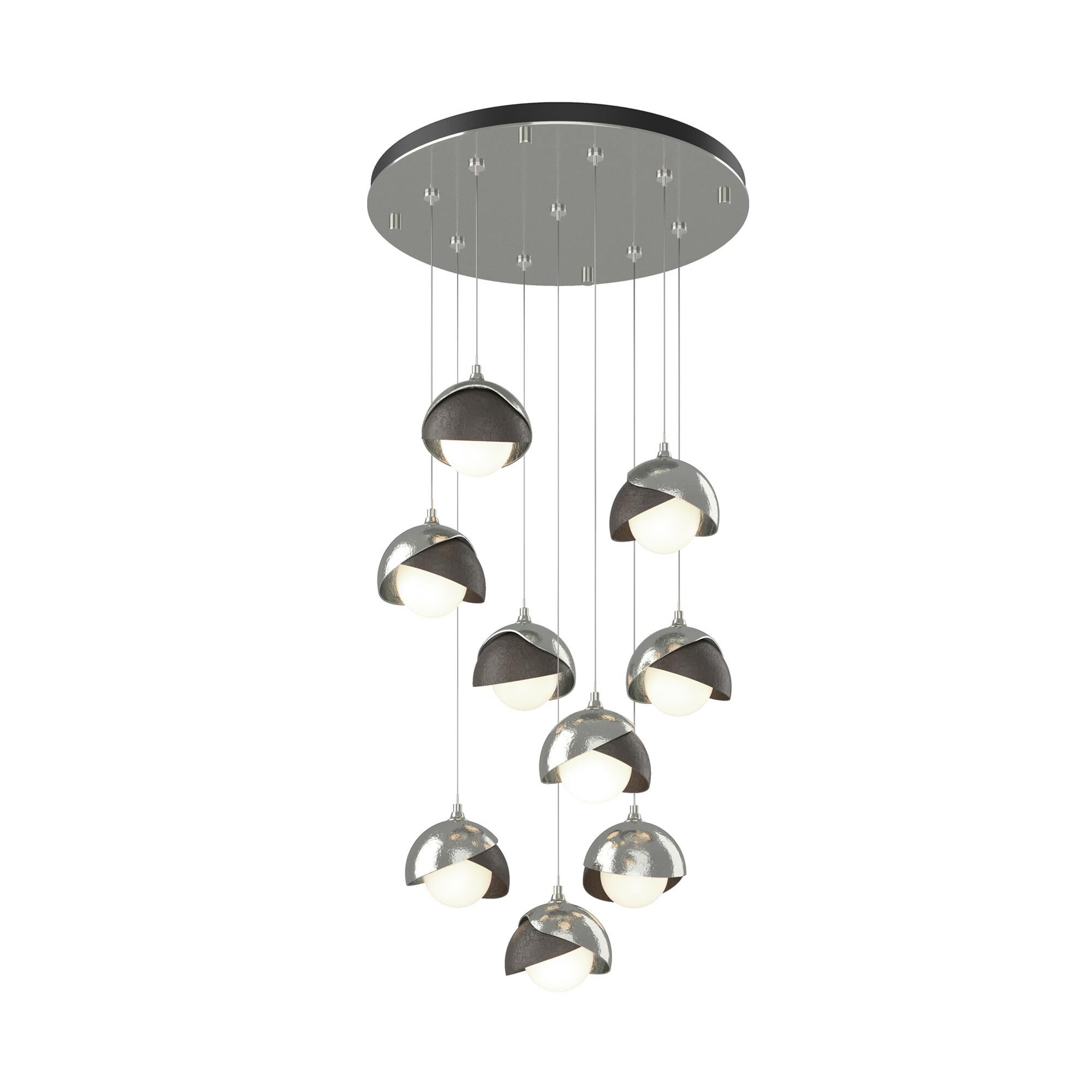 Shown in Sterling finish and Opal (Gg) glass and Dark Smoke (07) accent