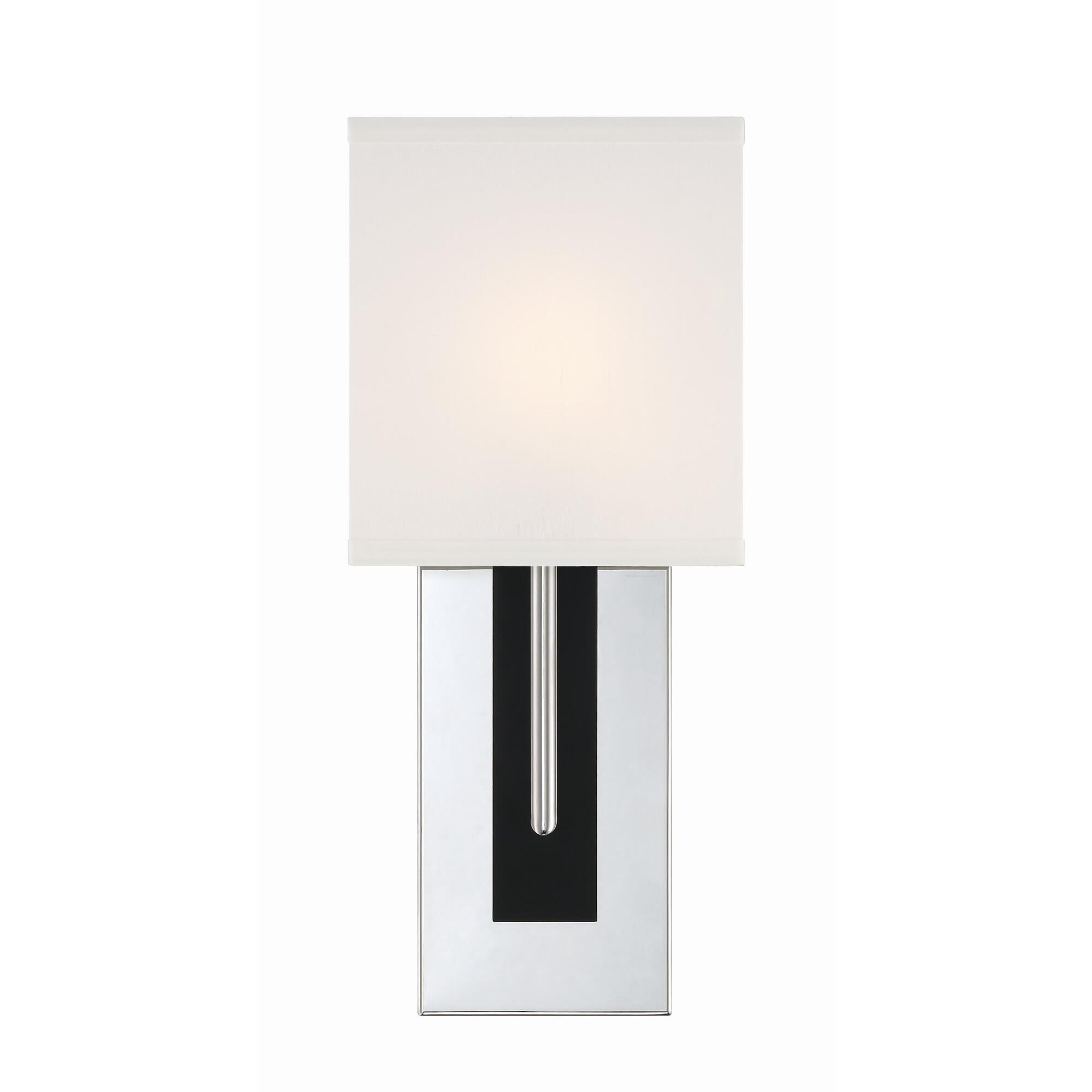 Shown in Polished Nickel + Black Forged finish and Silk glass and Silk shade