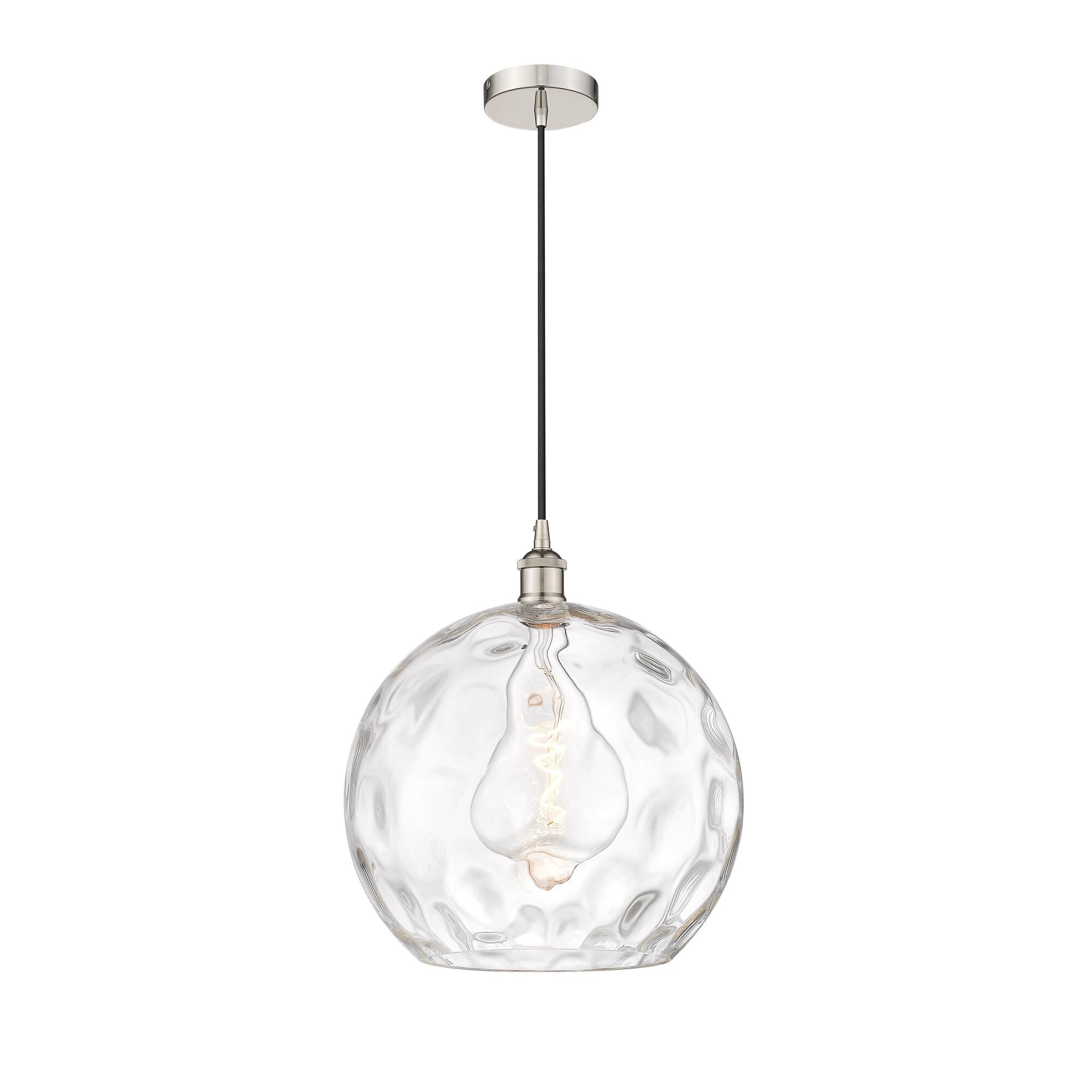 Shown in Polished Nickel finish and Clear glass