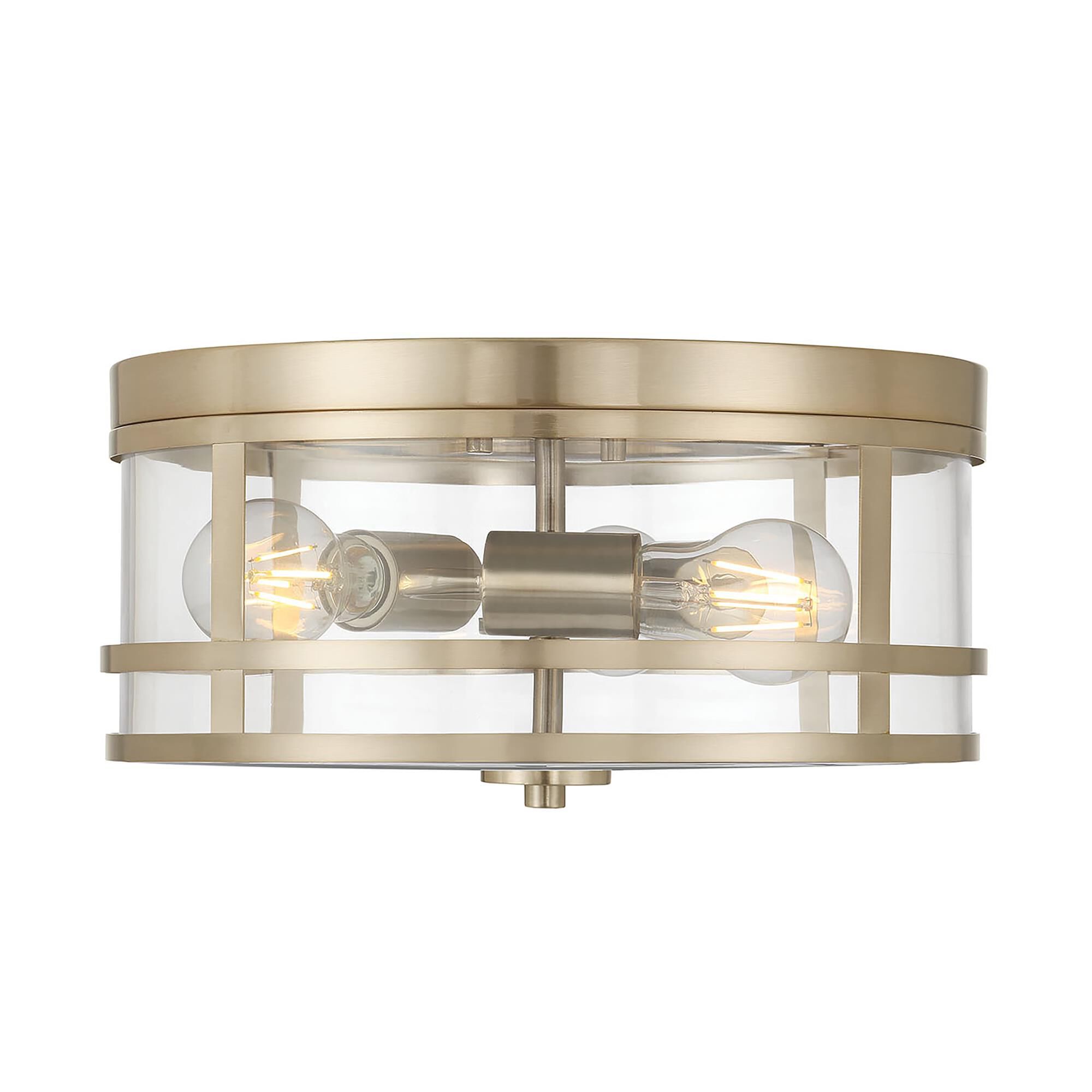 Shown in Modern Gold finish and Clear glass