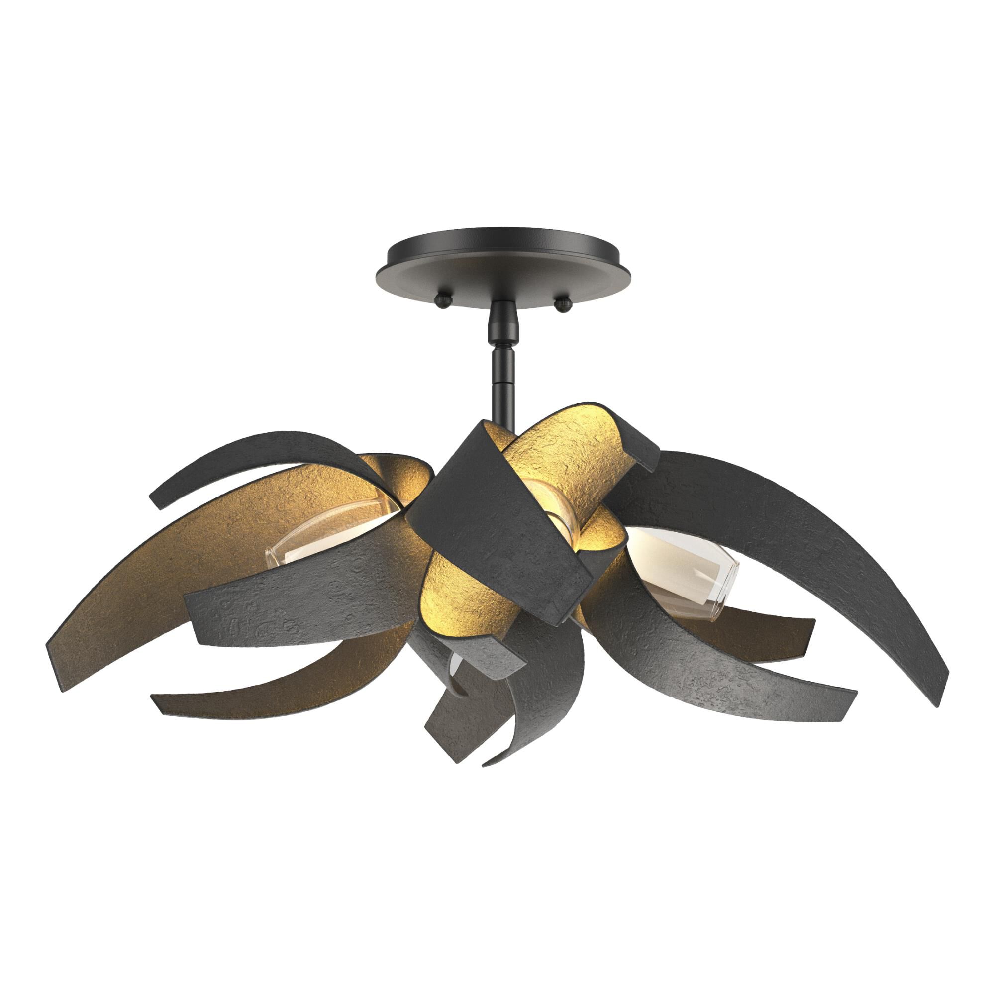 Corona 19 Inch 4 Light Semi Flush Mount by Hubbardton Forge