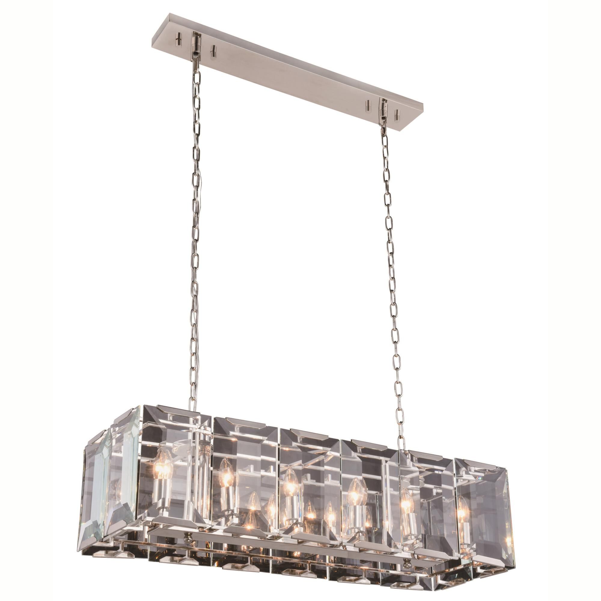 Shown in Polished Nickel finish and Clear accent