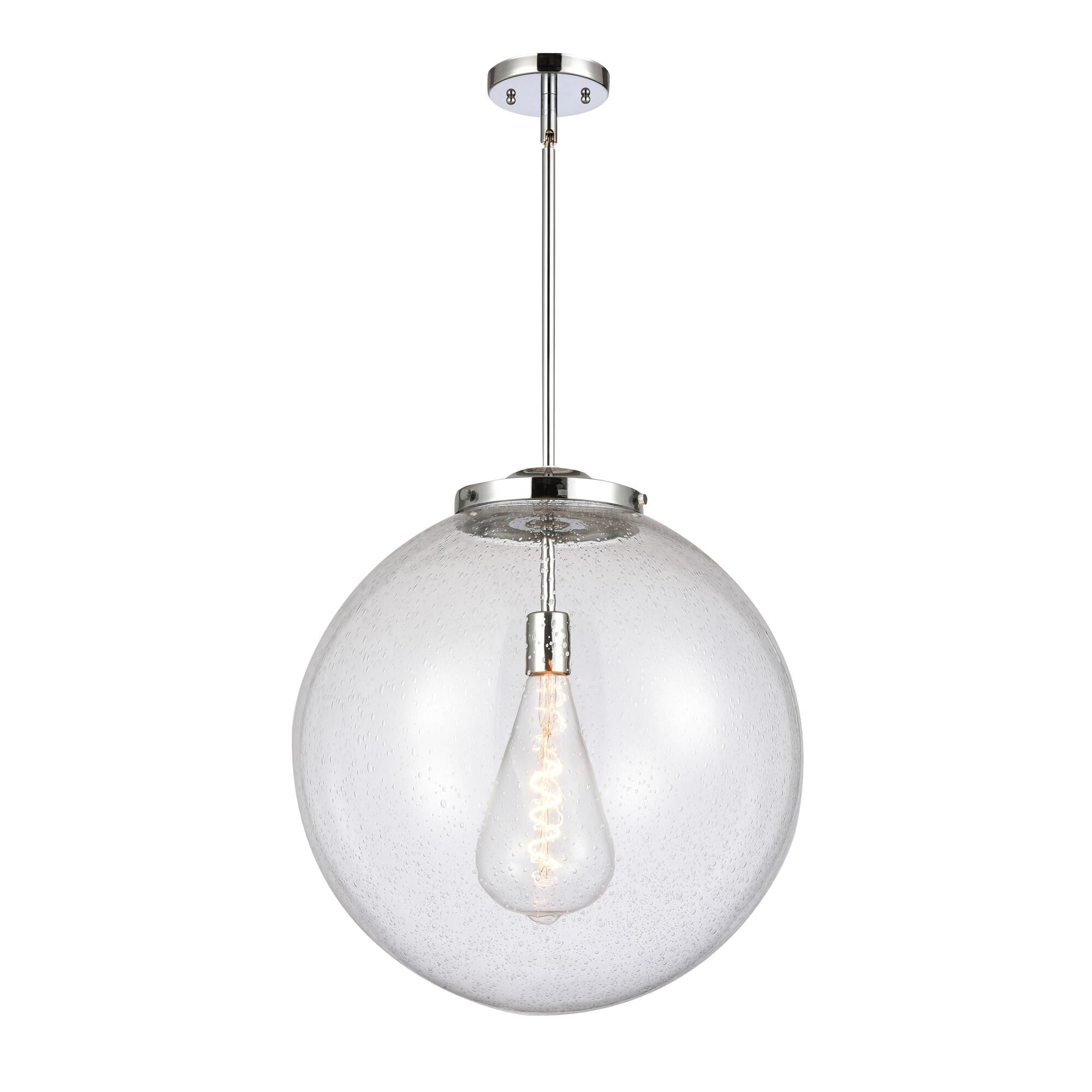 Shown in Polished Chrome finish and Seedy Beacon glass
