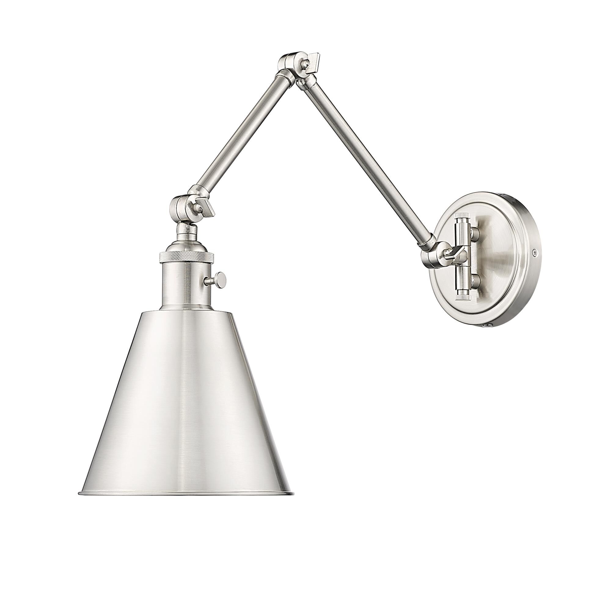 Shown in Brushed Nickel finish and Clear glass and Clear shade