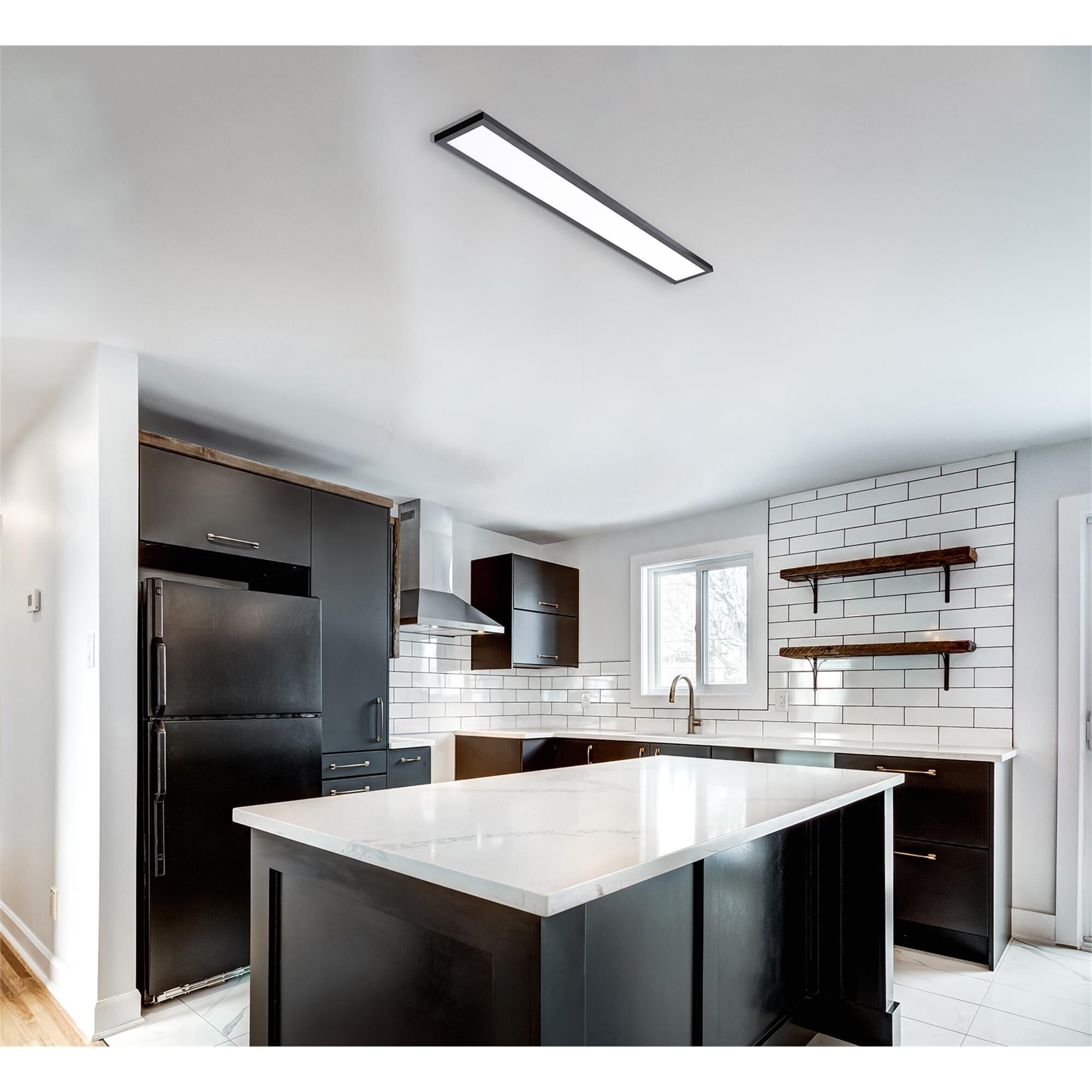 Shown in Black finish and Frosted Acrylic shade