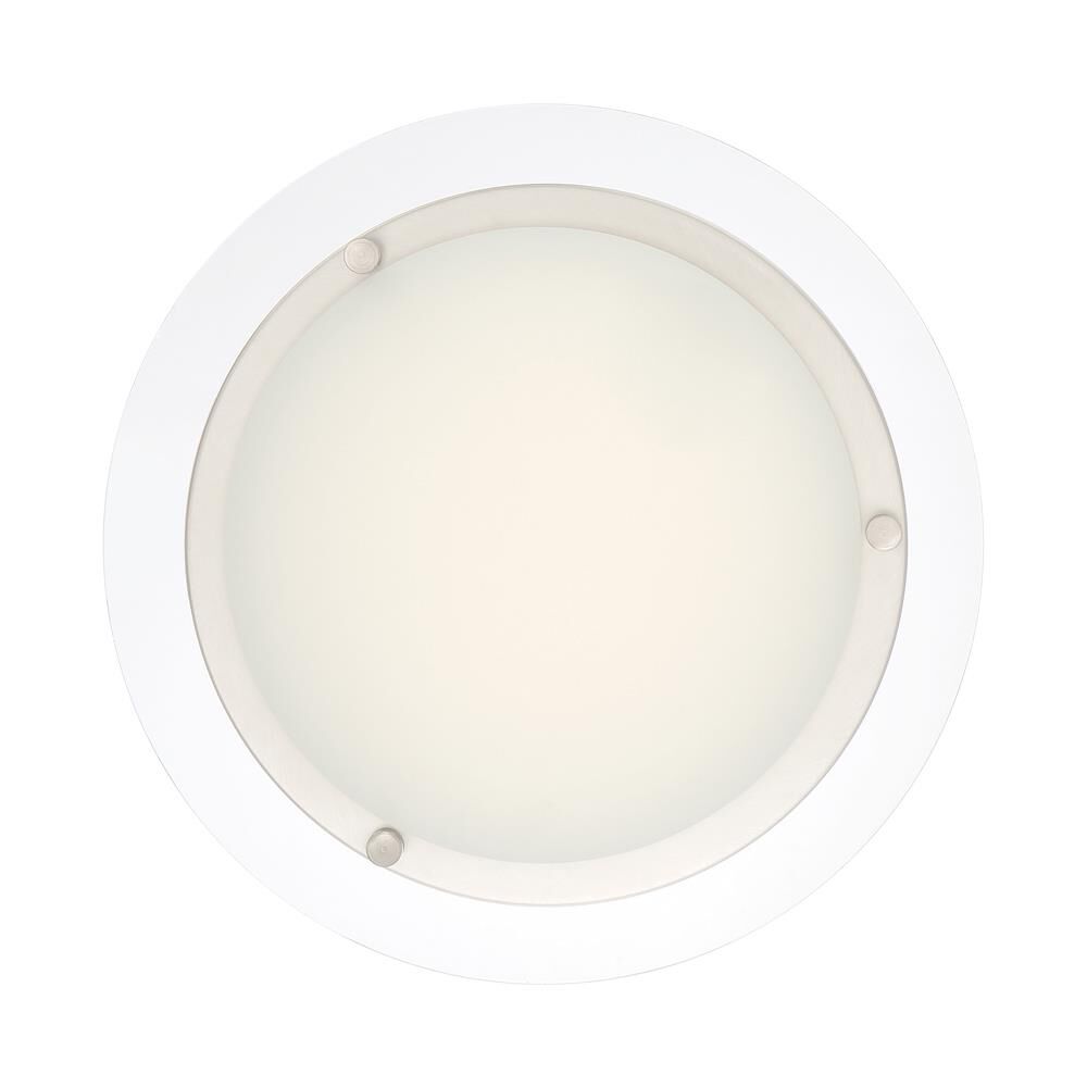 Shown in Polished Nickel finish and Clear Outer, White Inner glass and Clear Outer, White Inner shade