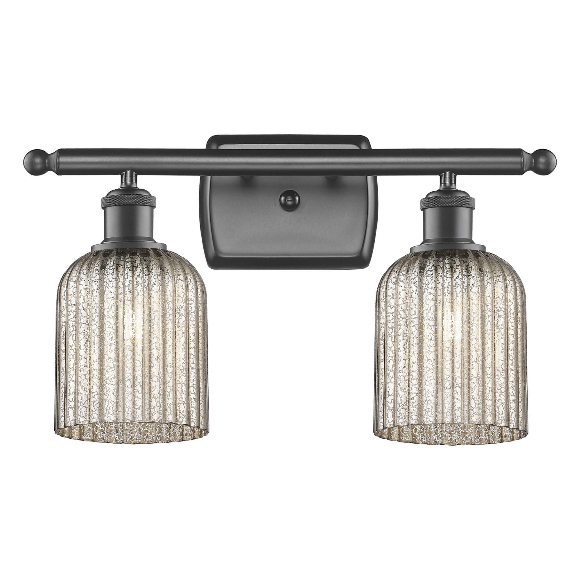 Shown in Oil Rubbed Bronze finish and Mercury shade