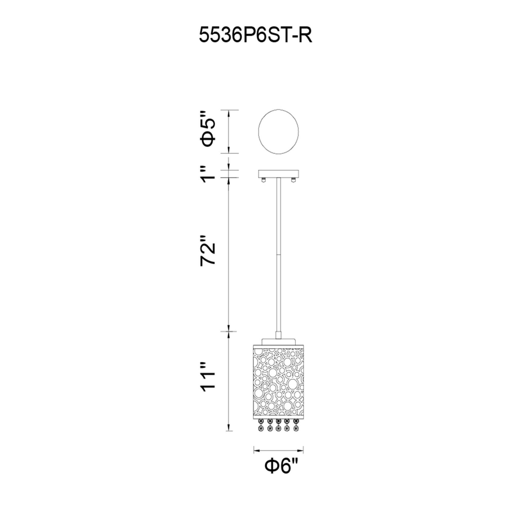 Shown in Chrome finish and K9 Clear crystal and Chrome shade