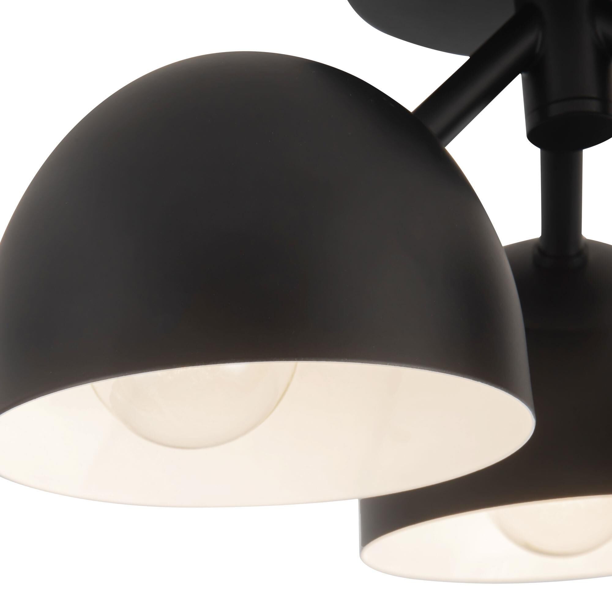 Shown in Black finish and Steel shade