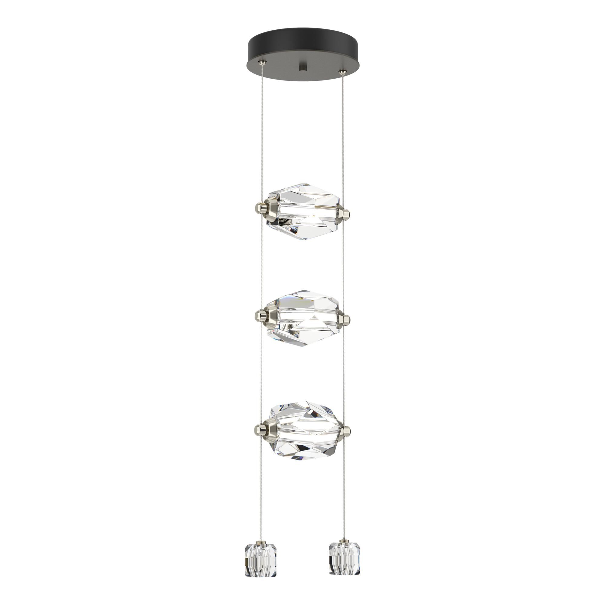 Shown in Dark Smoke finish and Clear Crystal glass
