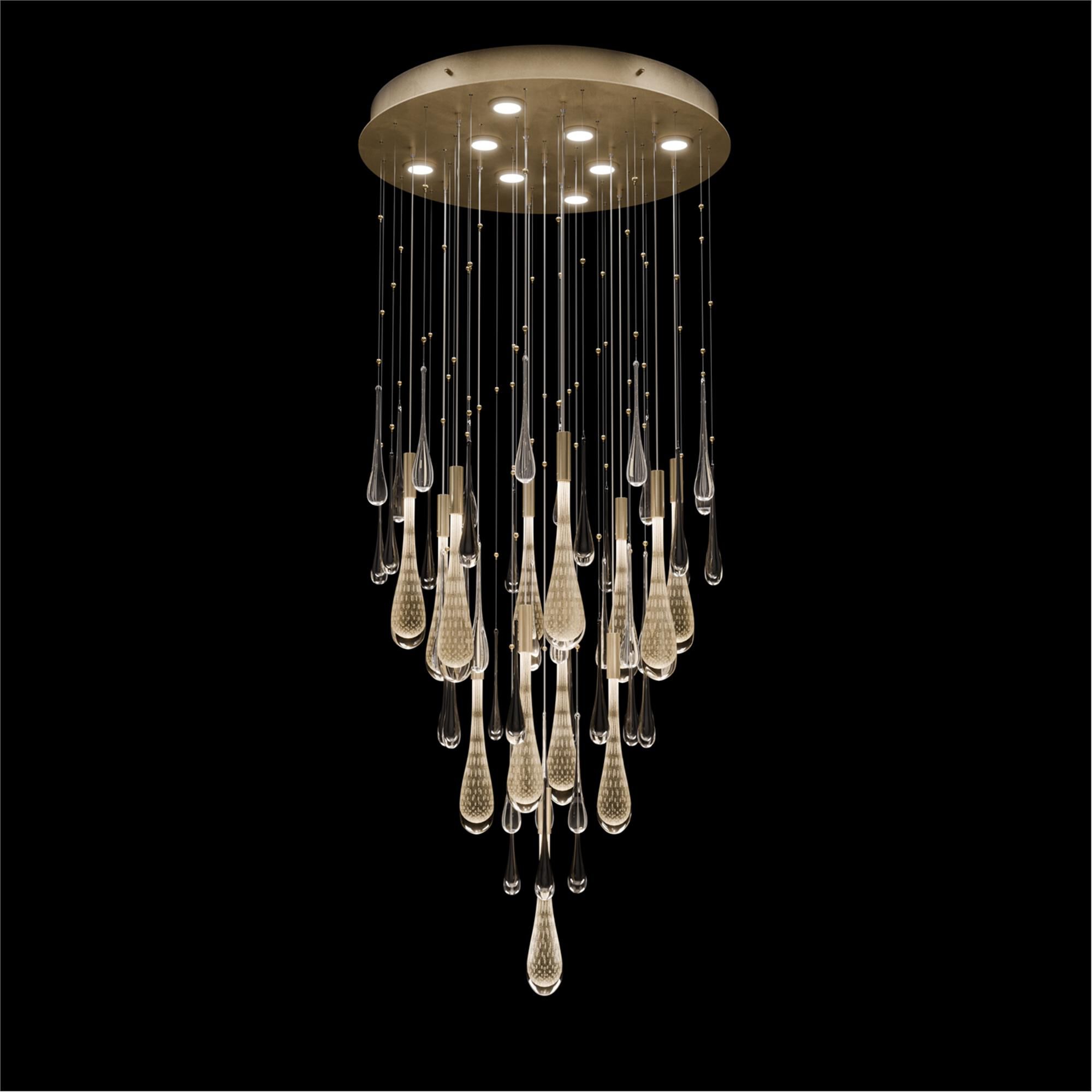 Rain 32 Inch Multi Light Pendant by Fine Art Handcrafted Lighting