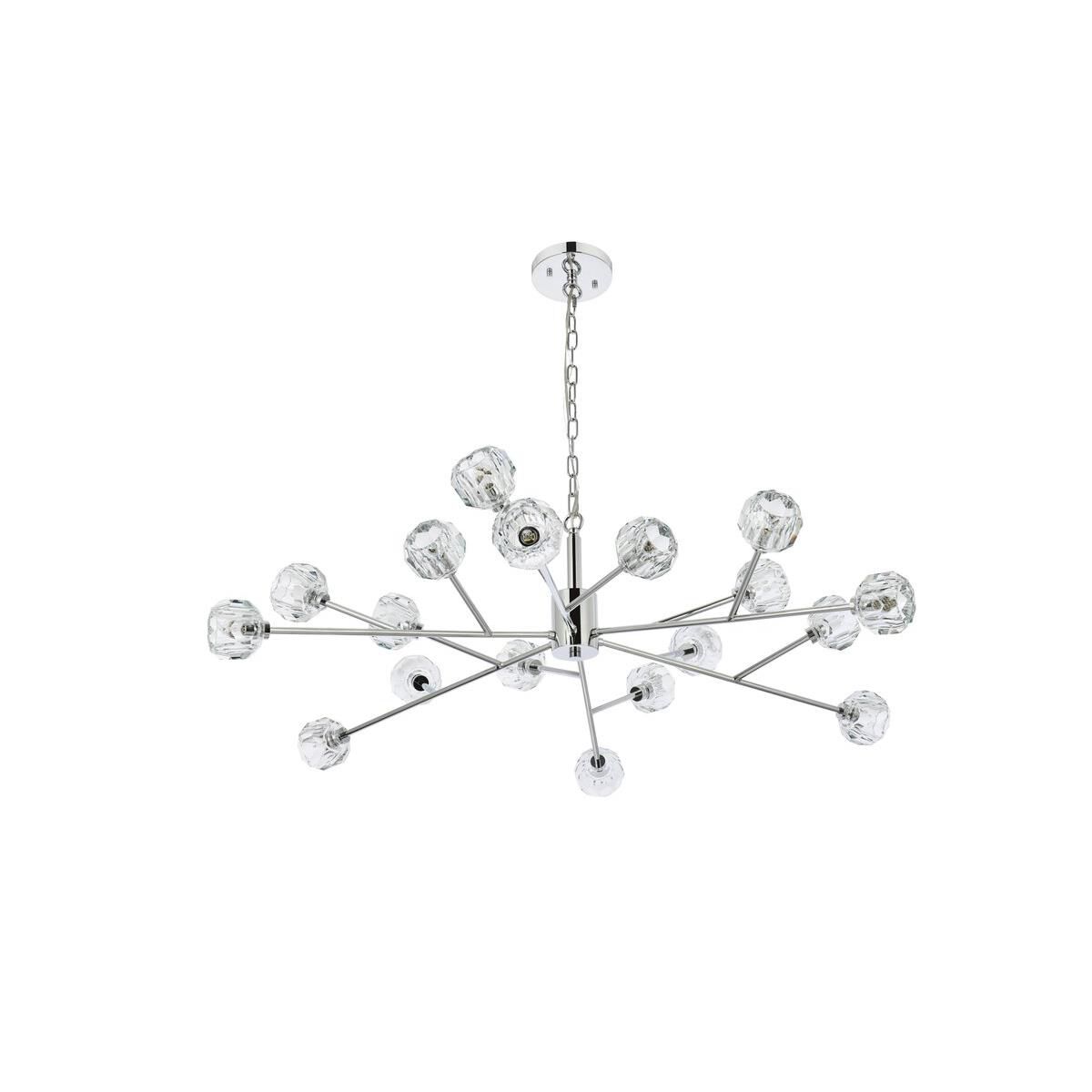 Shown in Chrome  finish and RC Clear crystal and Clear glass