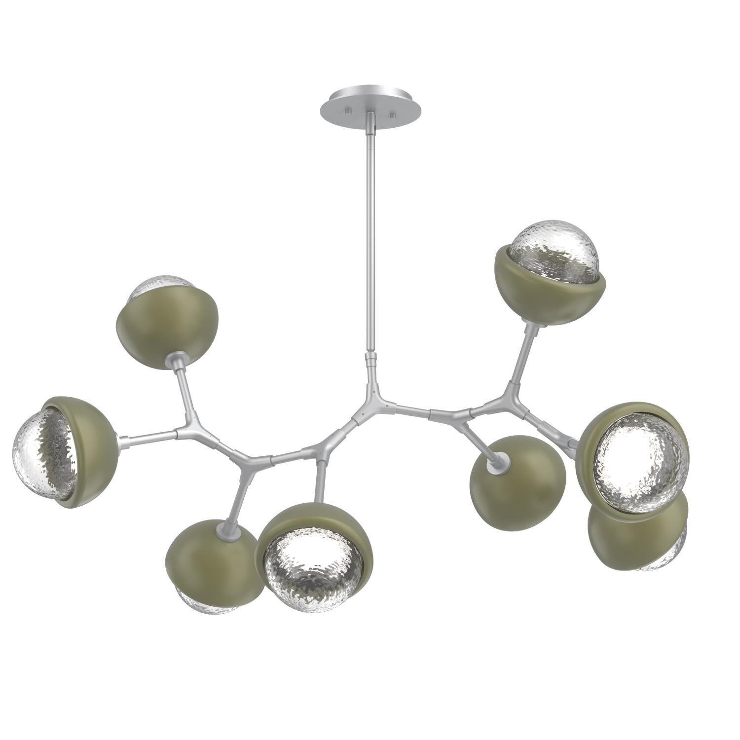 Shown in Classic Silver finish and Clear glass and Sage Green accent