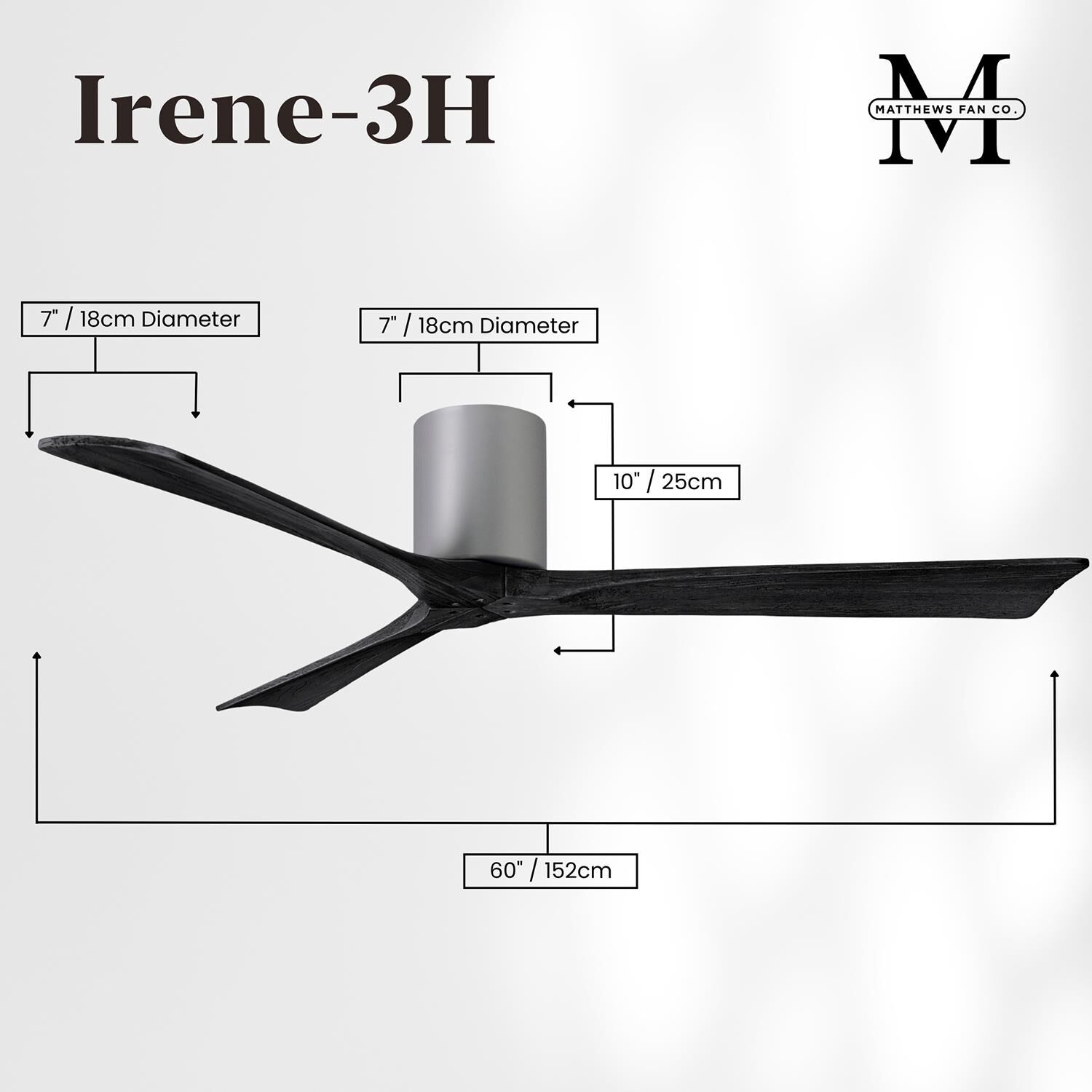 Irene 60 Inch Flush Mount Fan by Matthews Fan Company