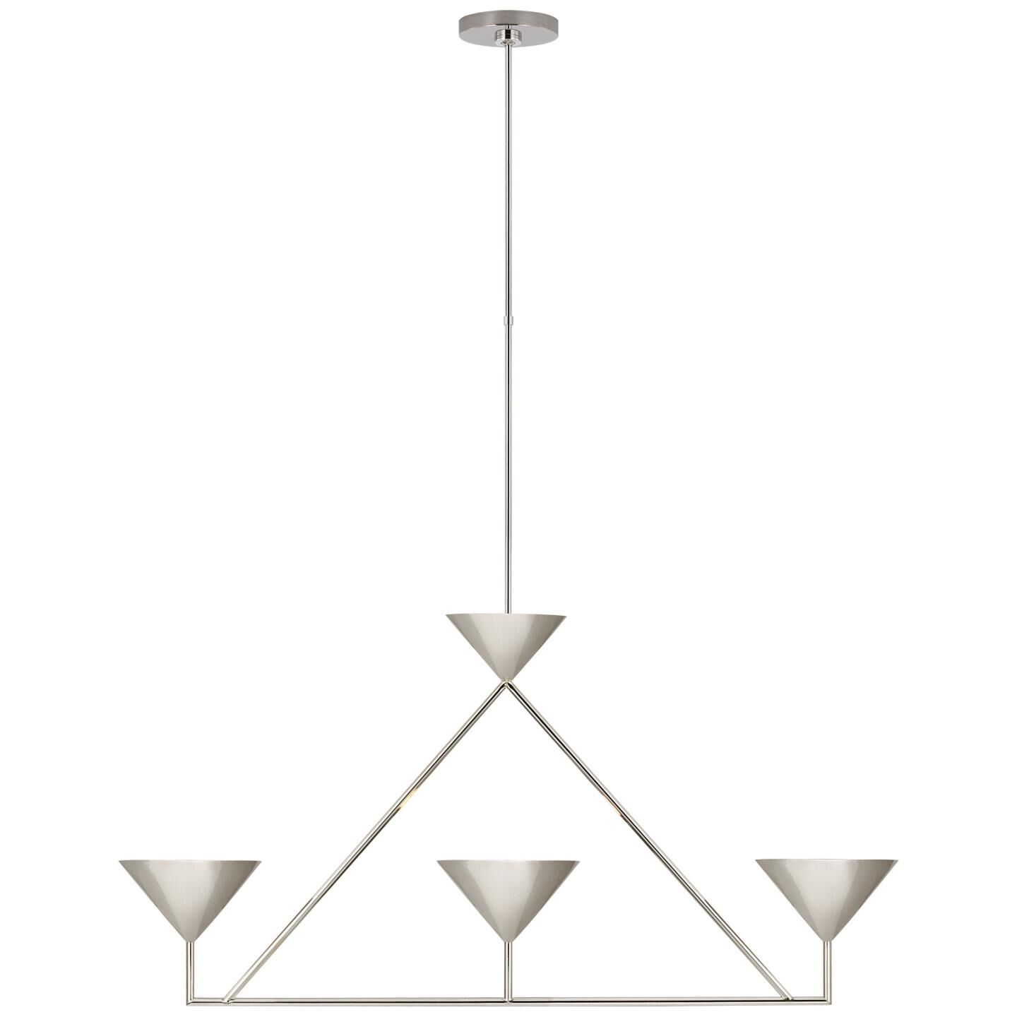 Paloma Contreras Orsay 43 Inch 3 Light LED Linear Suspension Light by Visual Comfort Signature Collection