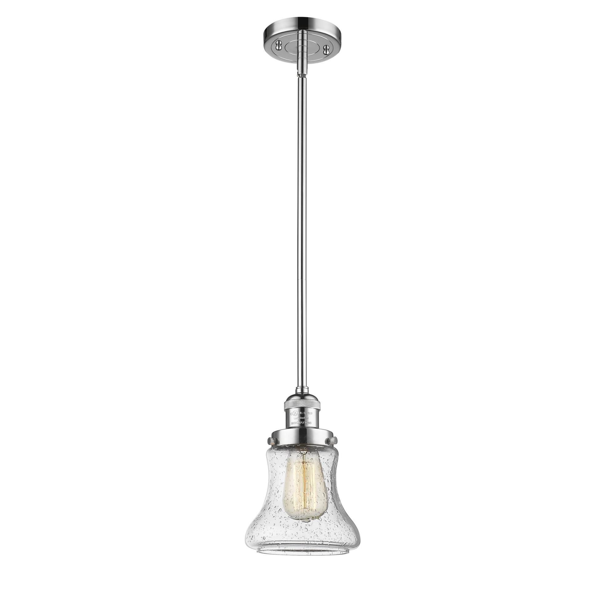 Shown in Polished Chrome finish and Seedy glass and Stem accent