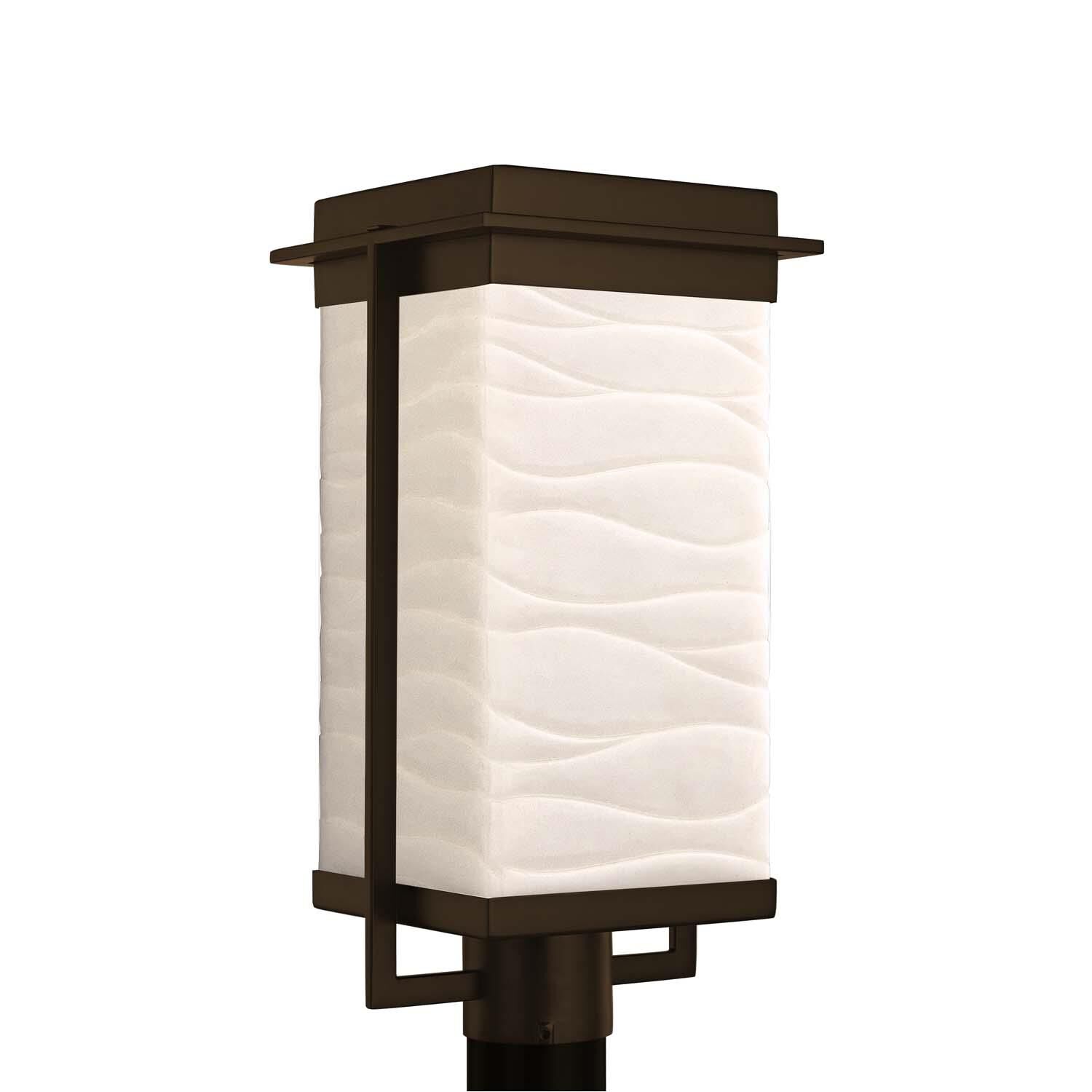 Porcelina - Pacific 18 Inch Tall 1 Light LED Outdoor Post Lamp by Justice Design Group