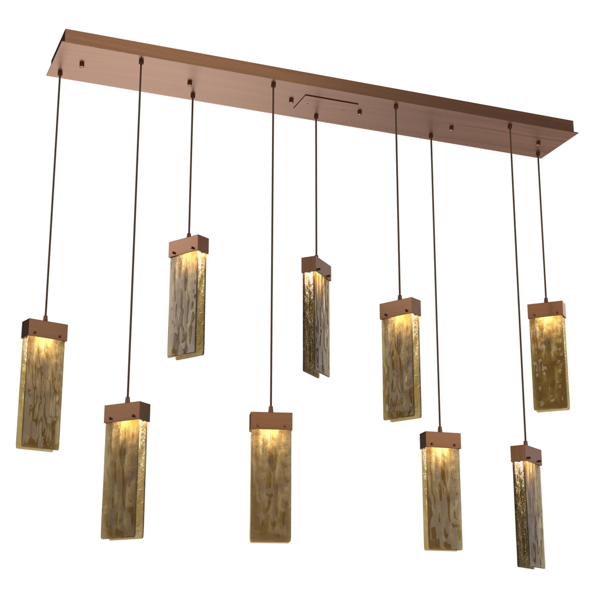 Shown in Burnished Brass finish and Bronze Granite glass