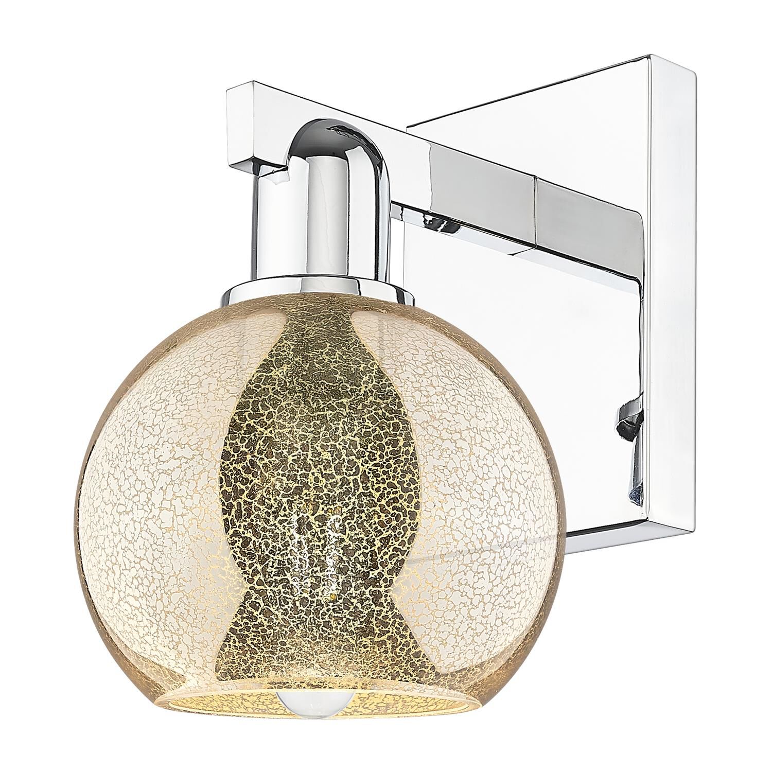 Shown in Polished Chrome finish and Mercury glass