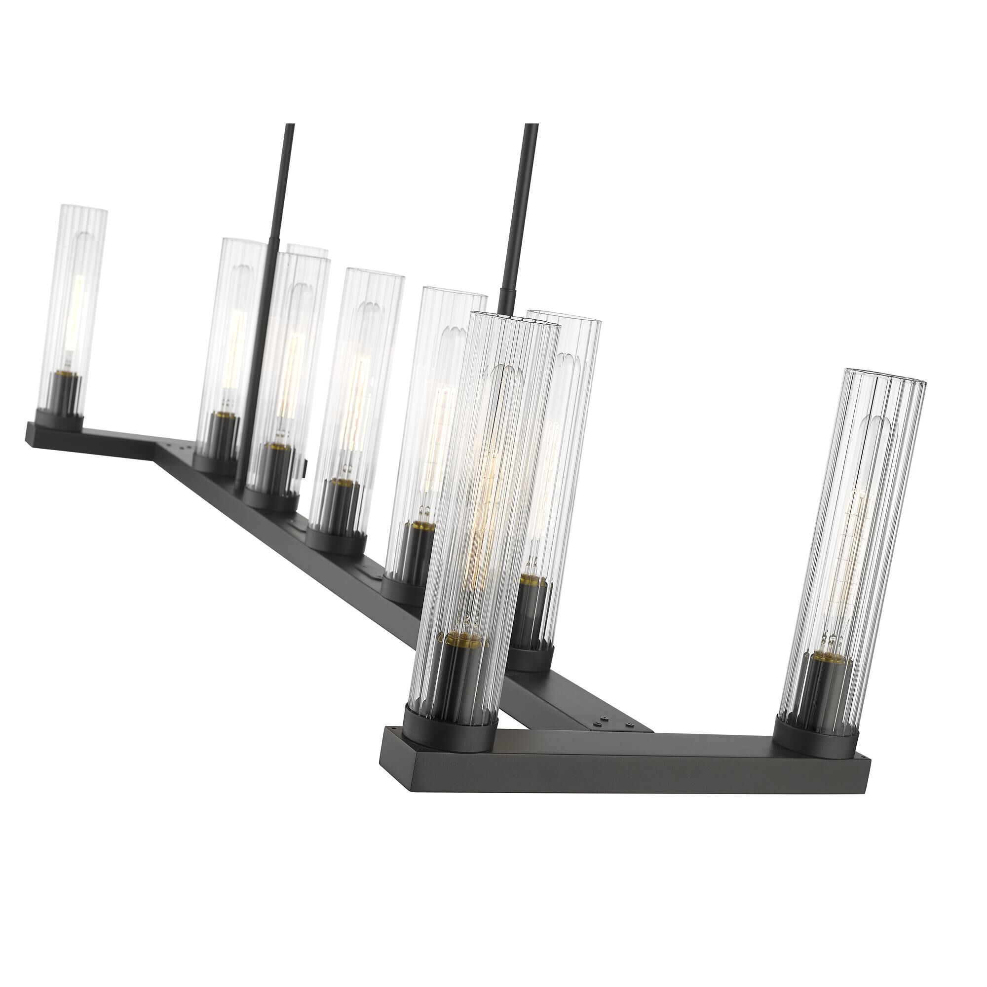 Shown in Bronze finish and Glass shade