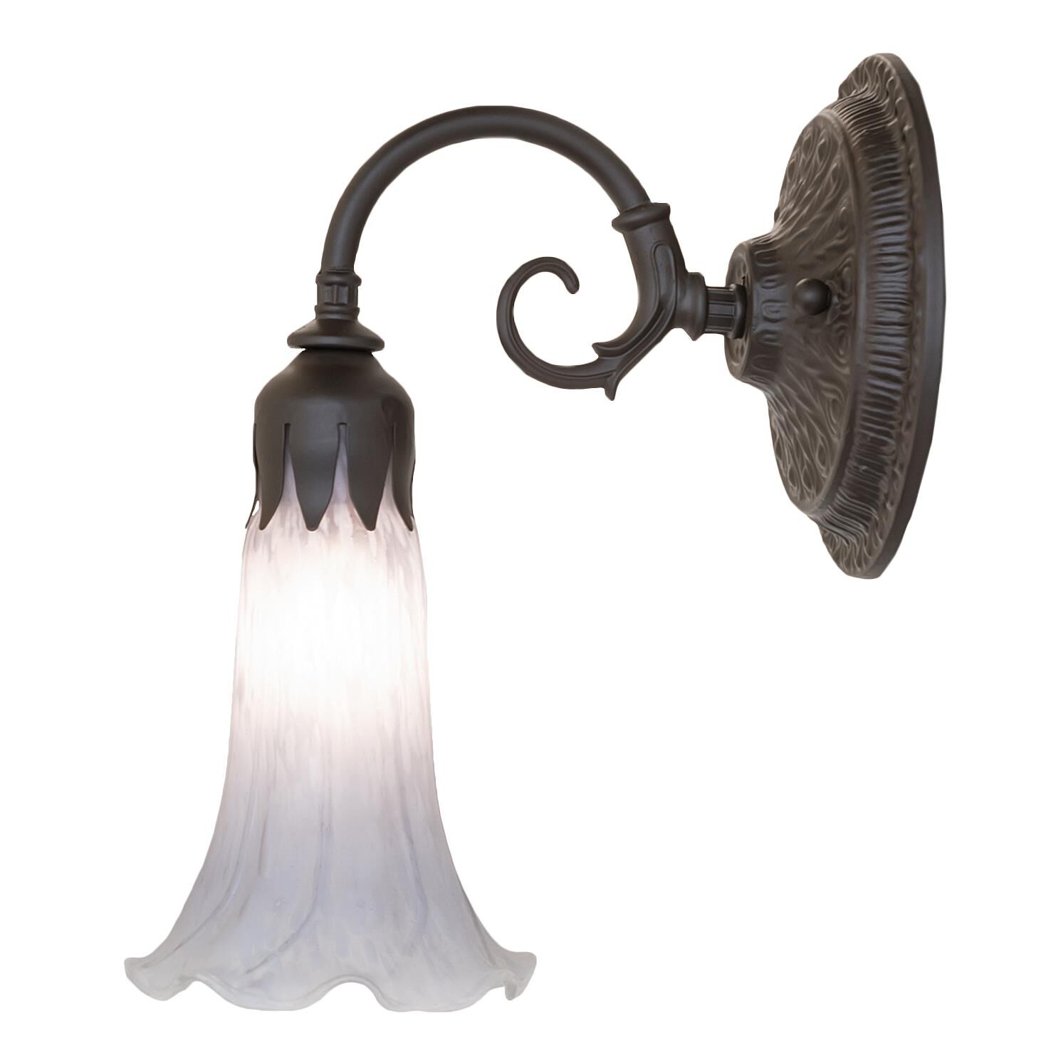 Shown in Oil Rubbed Bronze finish and Grey glass