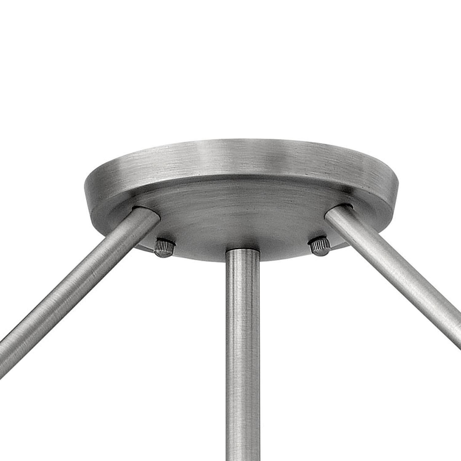 Shown in Antique Nickel finish and Etched glass