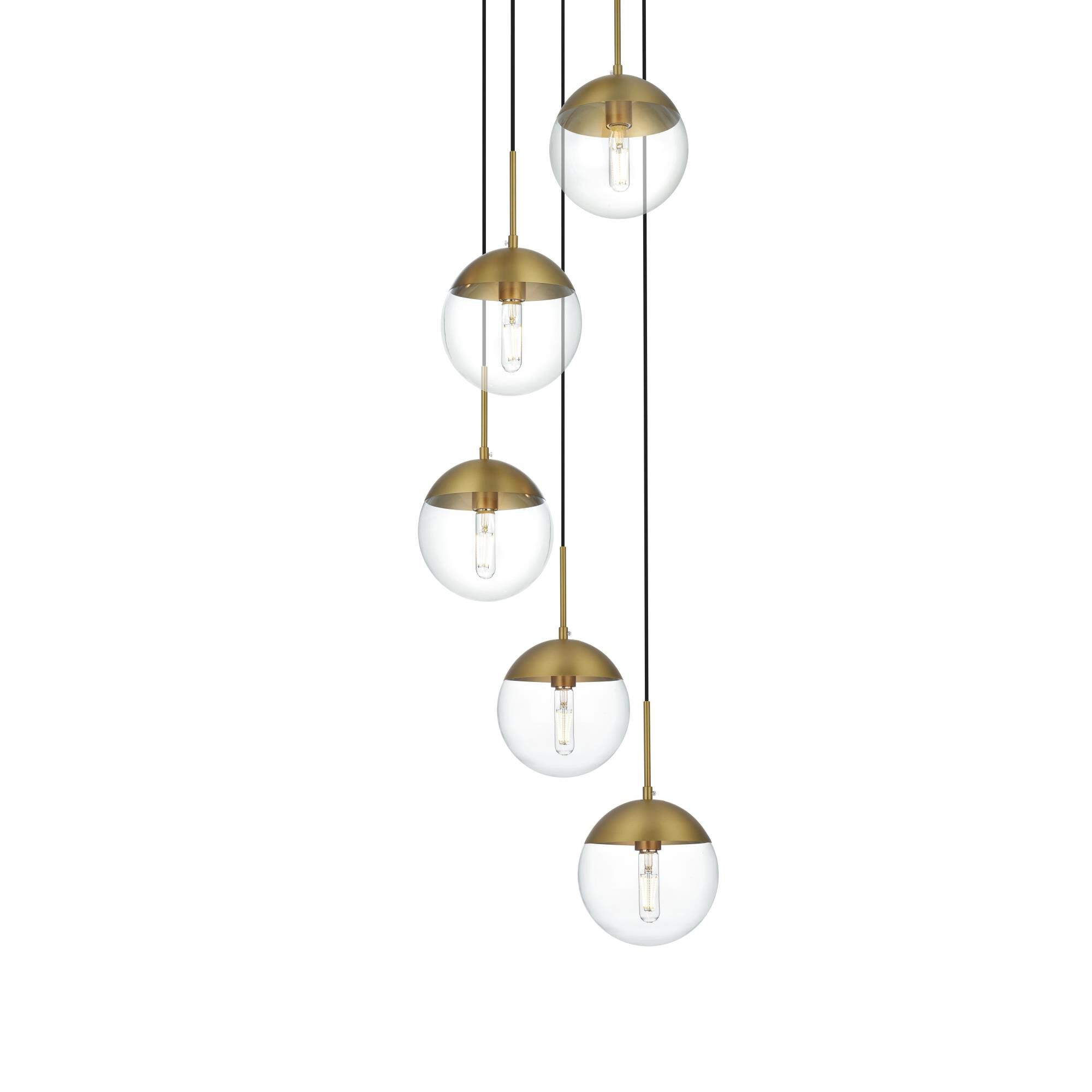 Eclipse 18 Inch Multi Light Pendant by Elegant Lighting