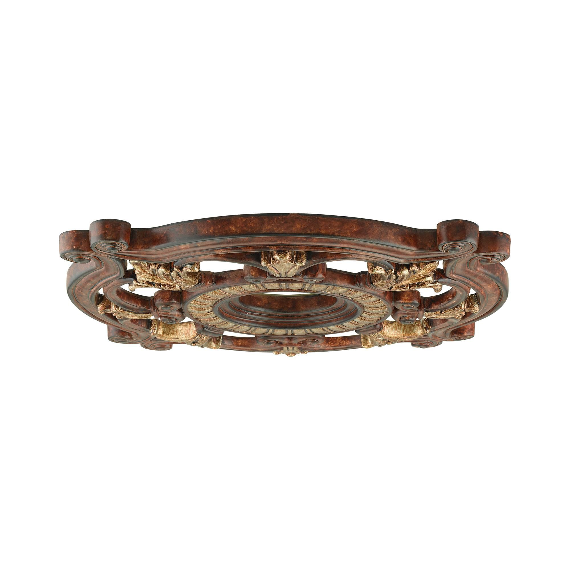 Shown in Verona Bronze-Aged Gold Leaf Accents finish