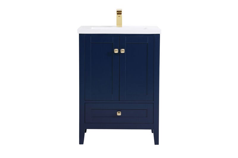 Aqua 24 Inch Bath Vanity Cabinet by Elegant Decor