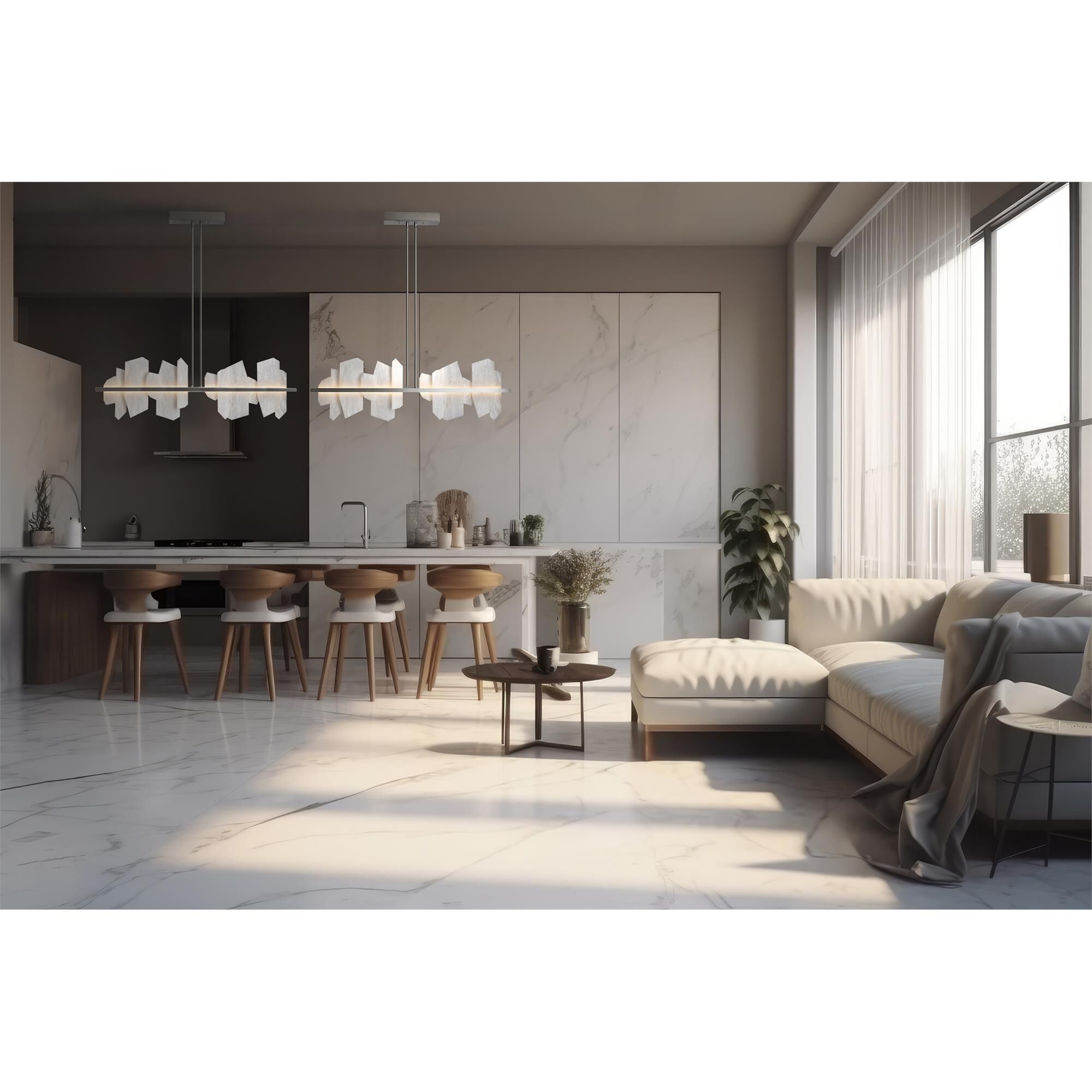 Shown in Vintage Platinum finish and Alabaster accent